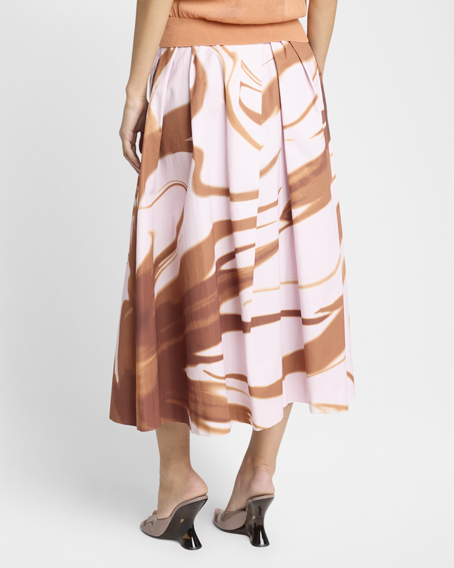 【関税込み】DRIES VAN NOTEN SONI' SKIRT Dries Van Noten Soni Printed Long Pleated Skirt | Neiman Marcus