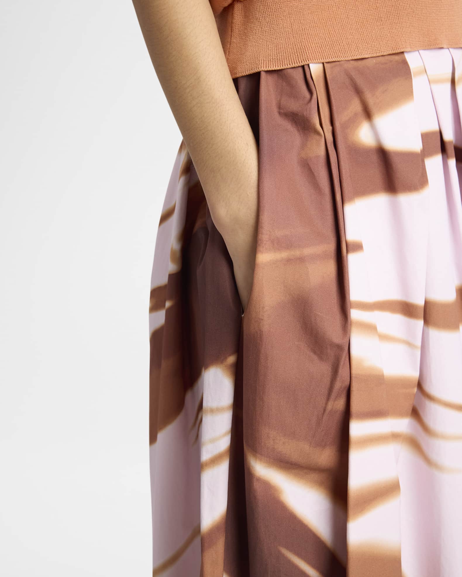 【送料&関税込】Dries Van Noten soni Skirt Dries Van Noten Soni Printed Long Pleated Skirt | Neiman Marcus