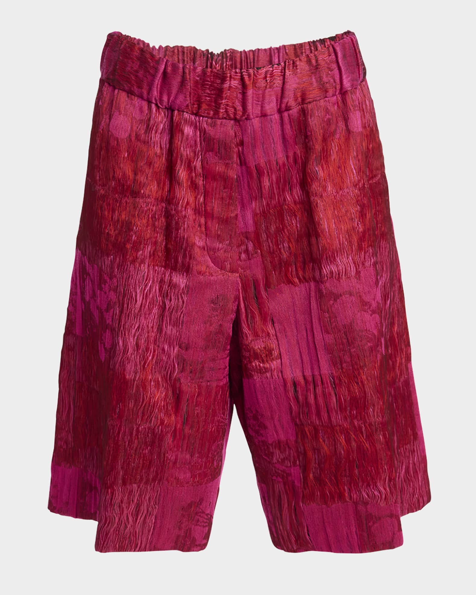 Pomy Patchwork Crinkle Shorts 0