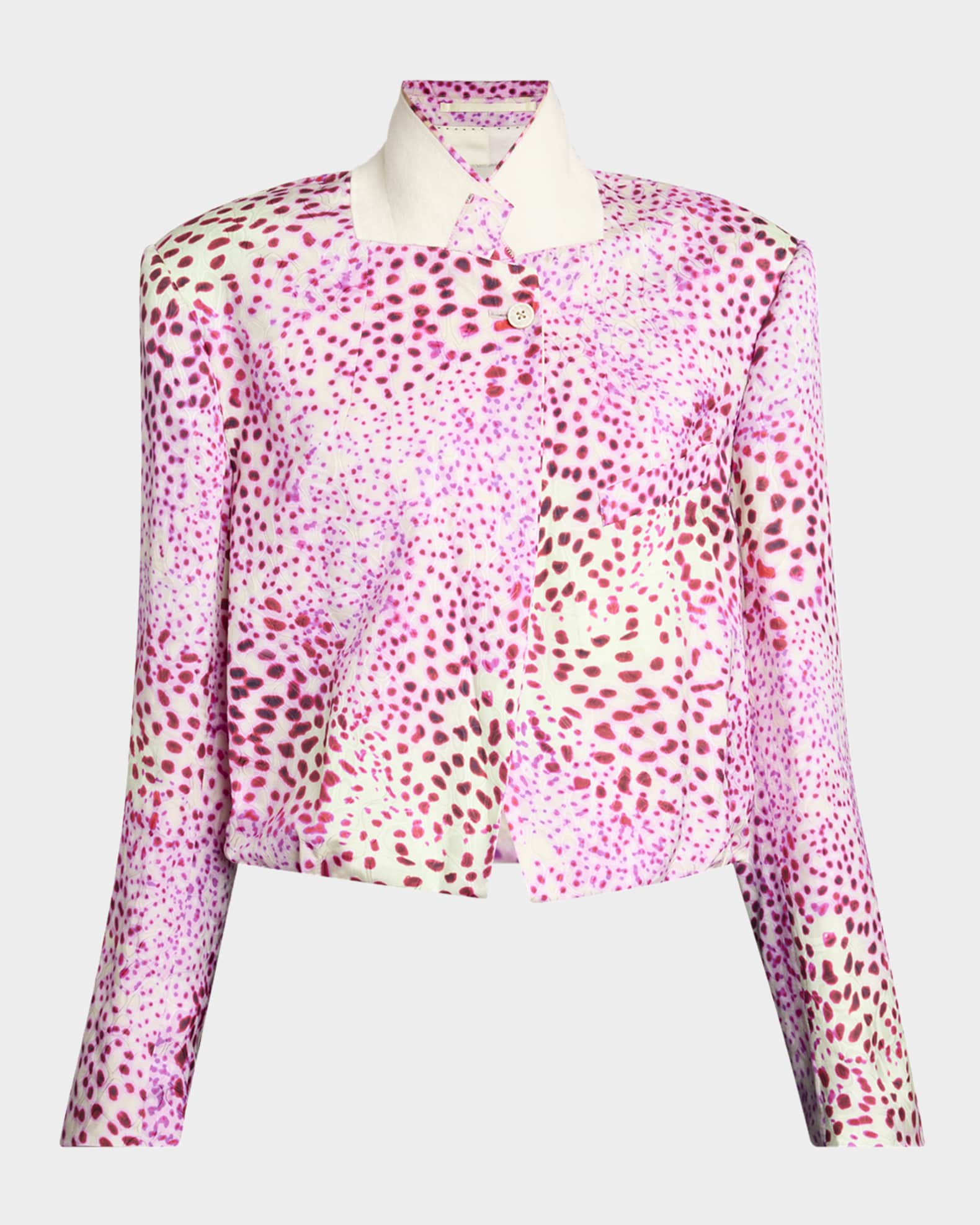 【ヴァレンティノ】 Jackets - Blazers トップス Dries Van Noten Vasti Printed Stand Collar Jacket | Neiman