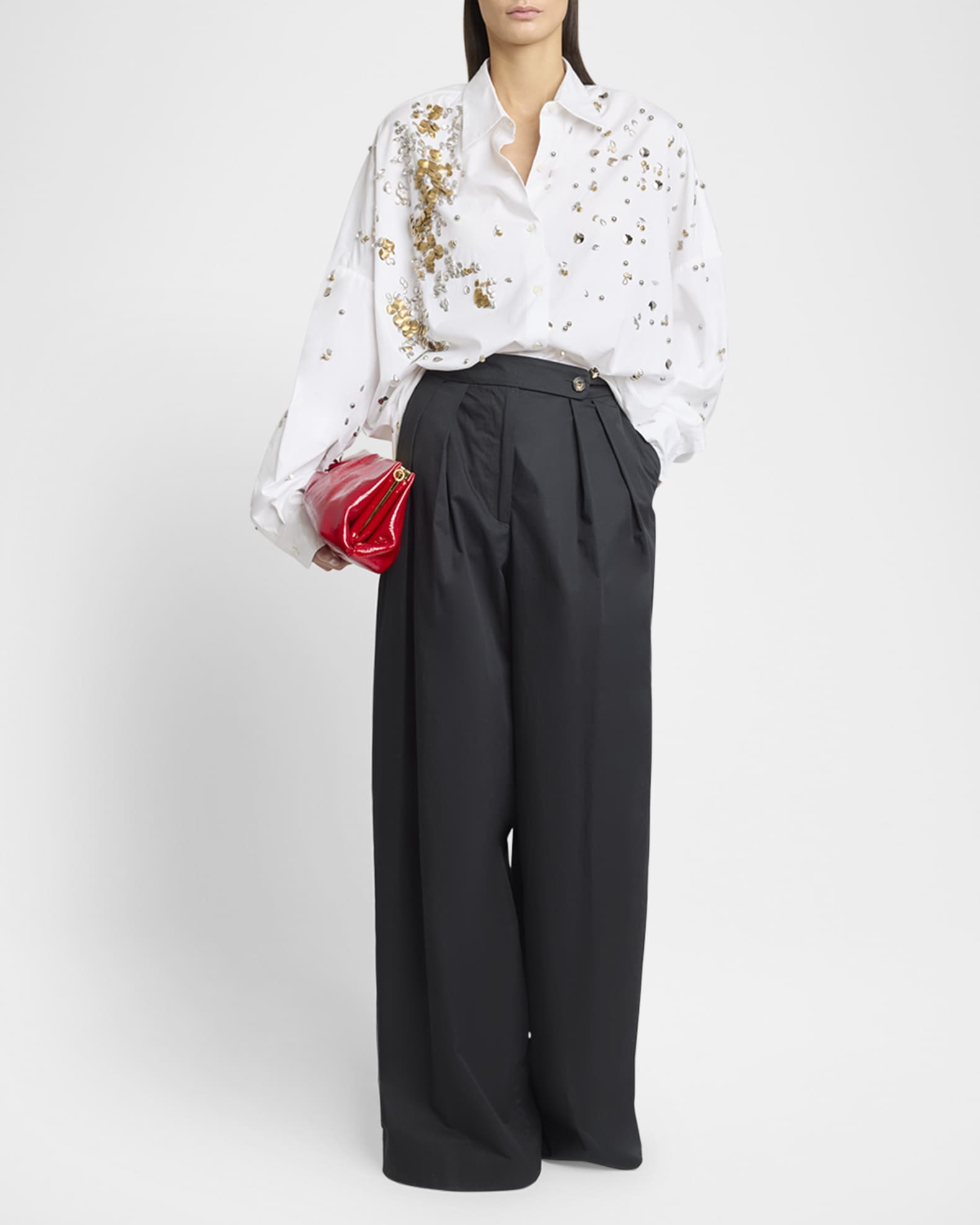 Pamplona Pleated Wide Leg Pants 1