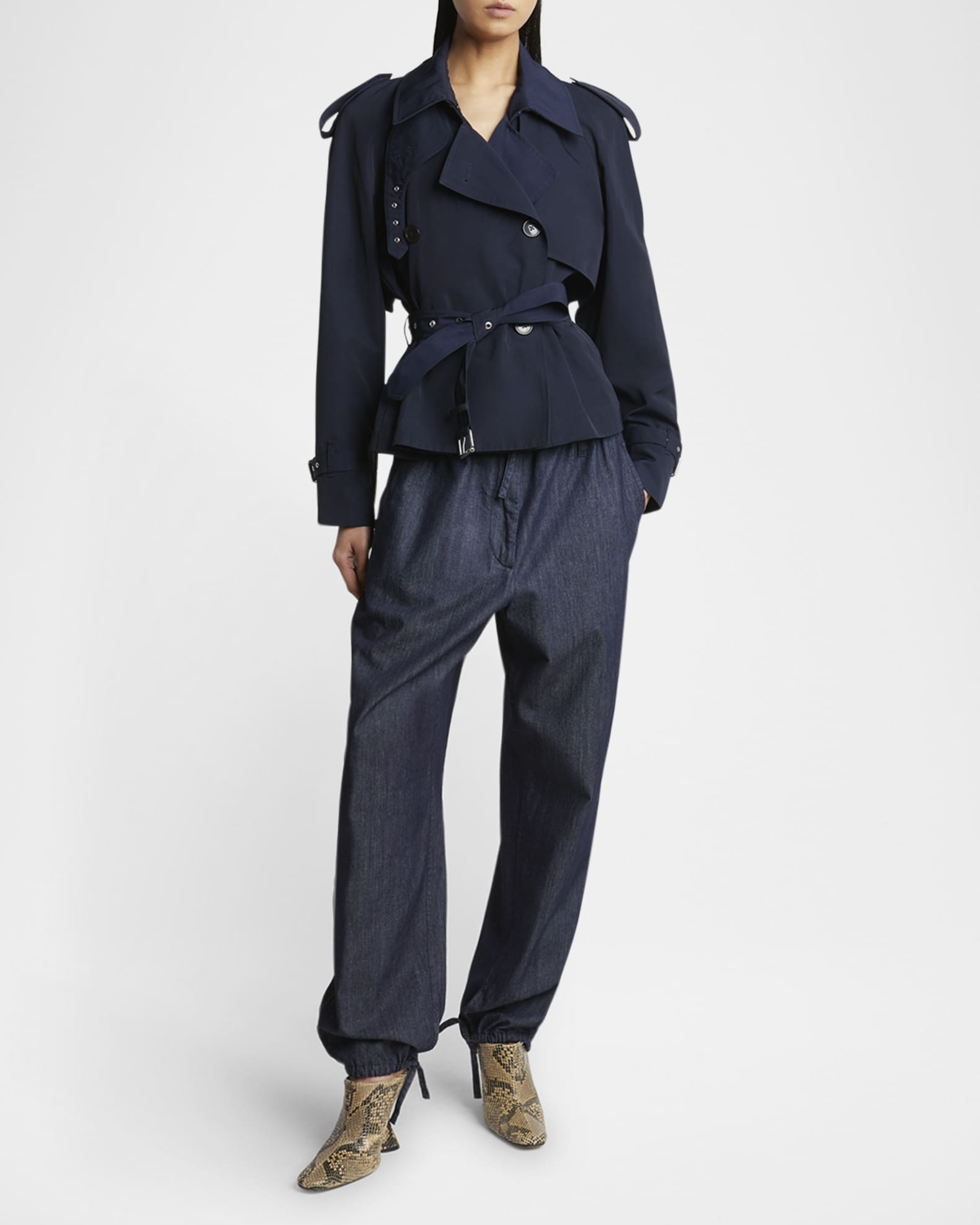 Risto Belted Short Trench Coat 1