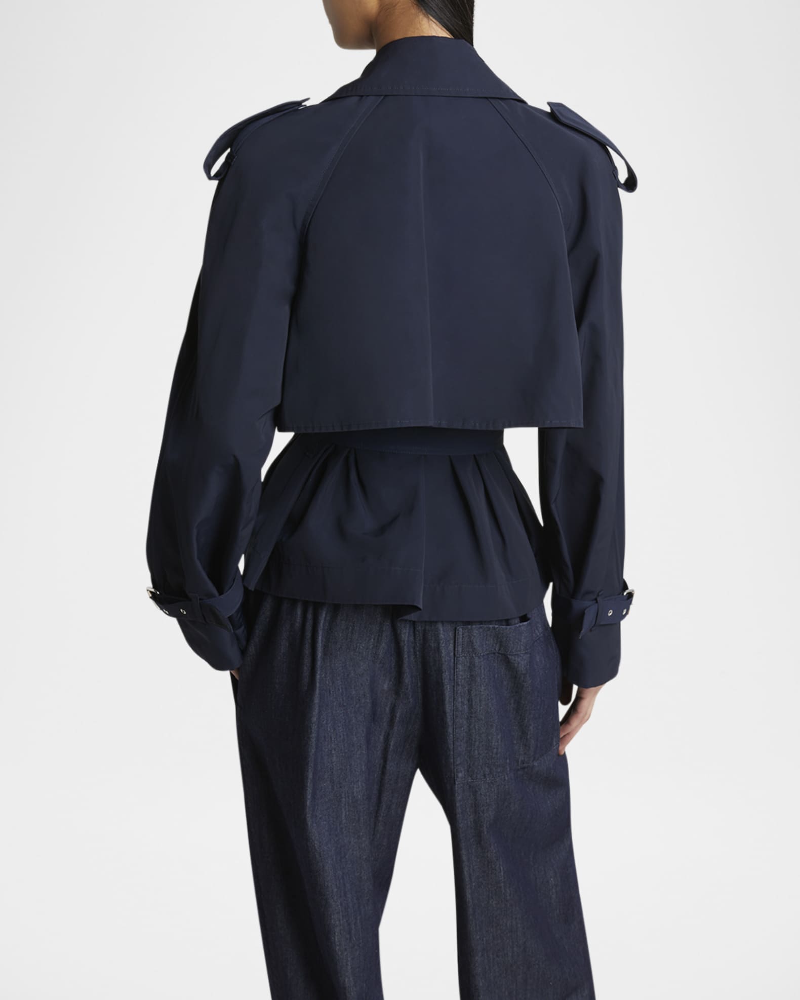 Dries Van Noten Risto Belted Short Trench Coat | Neiman Marcus