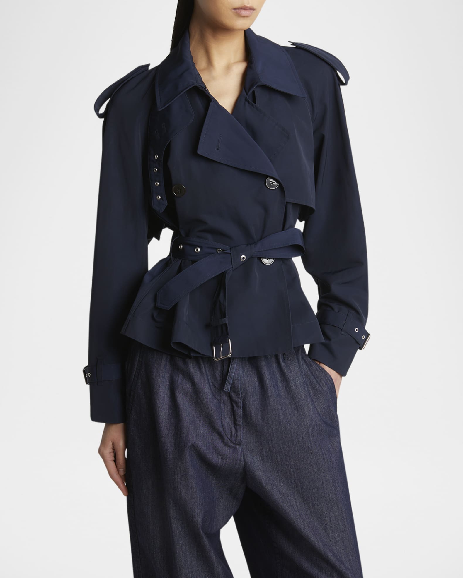 トレンチコート DRIES VAN NOTEN RISTO SHORT TRENCH COAT IN COTTON Dries van Noten | Risto Short Cotton Trench Coat – Kirna Zabête