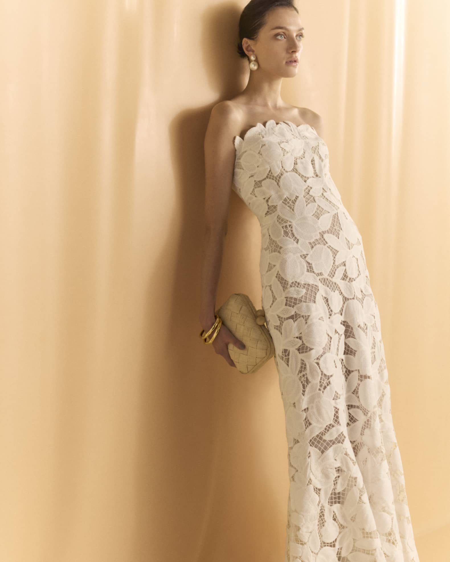 SIMKHAI Valletta Strapless Floral Lace Maxi Dress | Neiman SIMKHAI Valletta Strapless Floral Lace Maxi Dress | Neiman