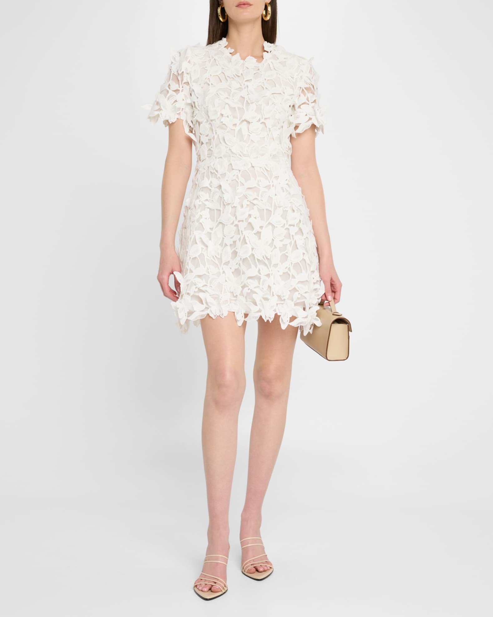 Darla A-Line Floral Lace Mini Dress 1