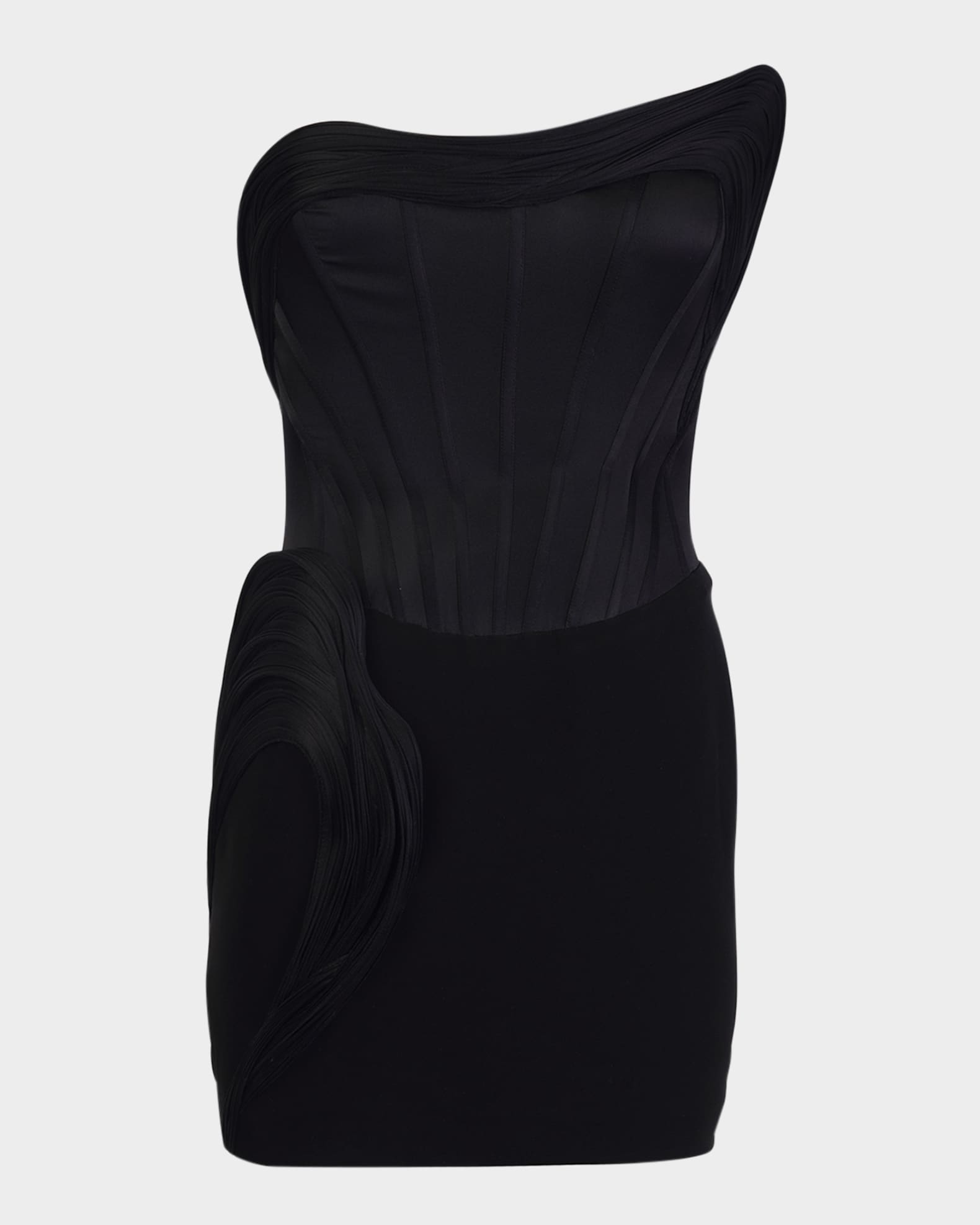 Sculpted Strapless Corset Mini Dress 0