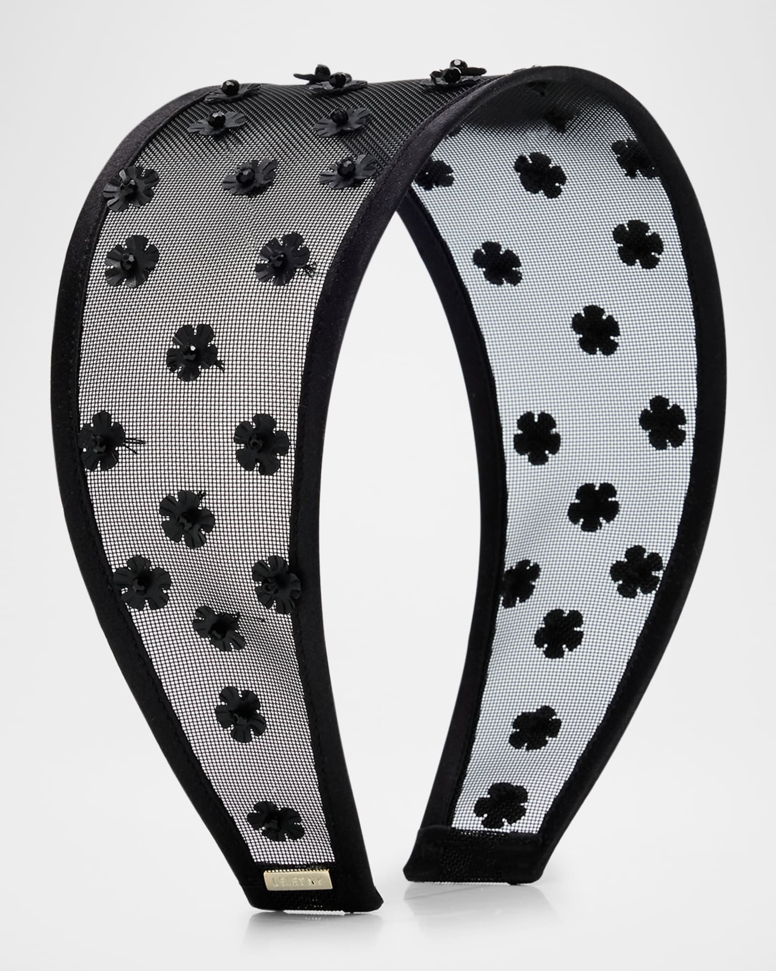 Giselle Floral Mesh Wide Headband  0