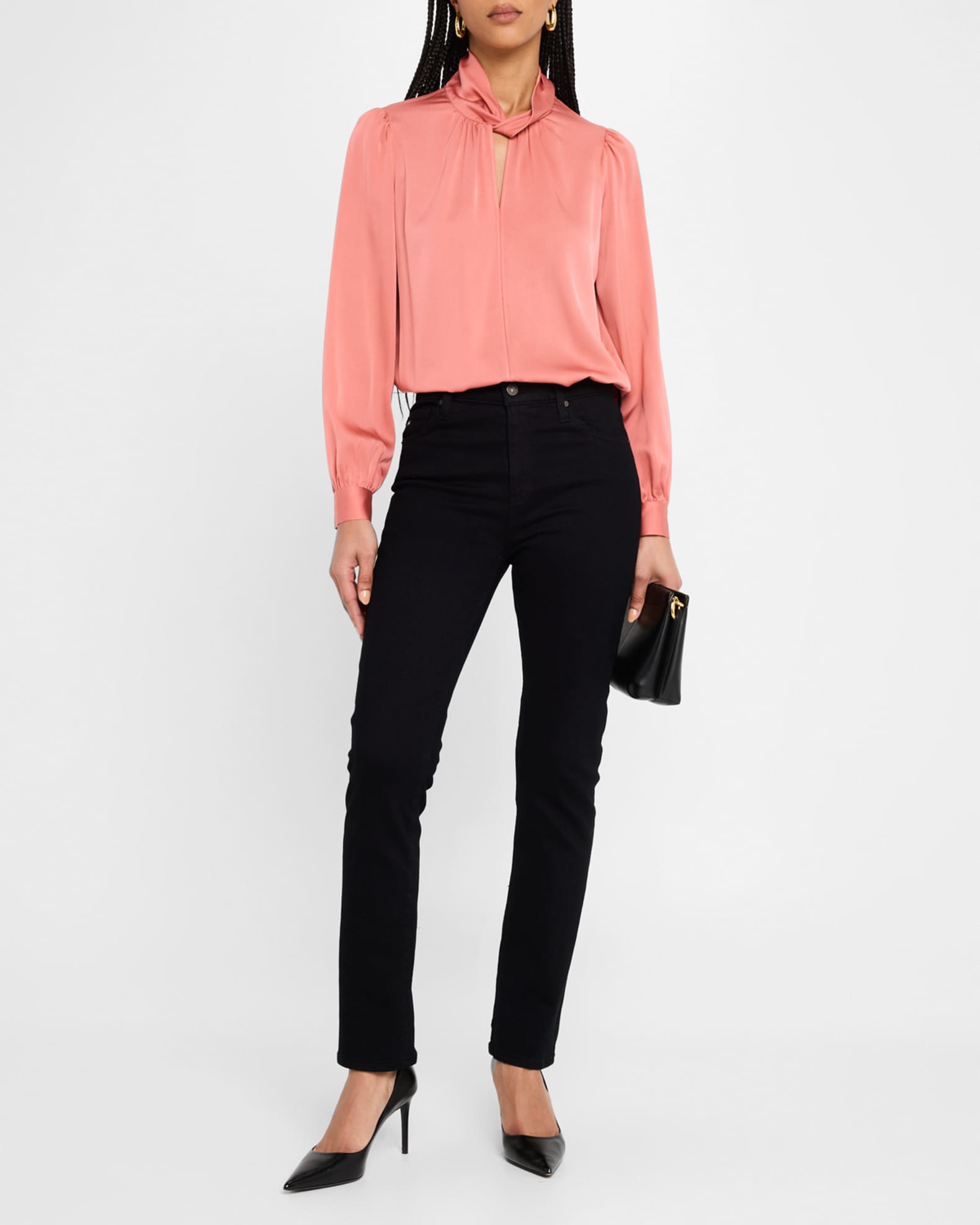 The Cora Cutout Twist-Front Blouse 1