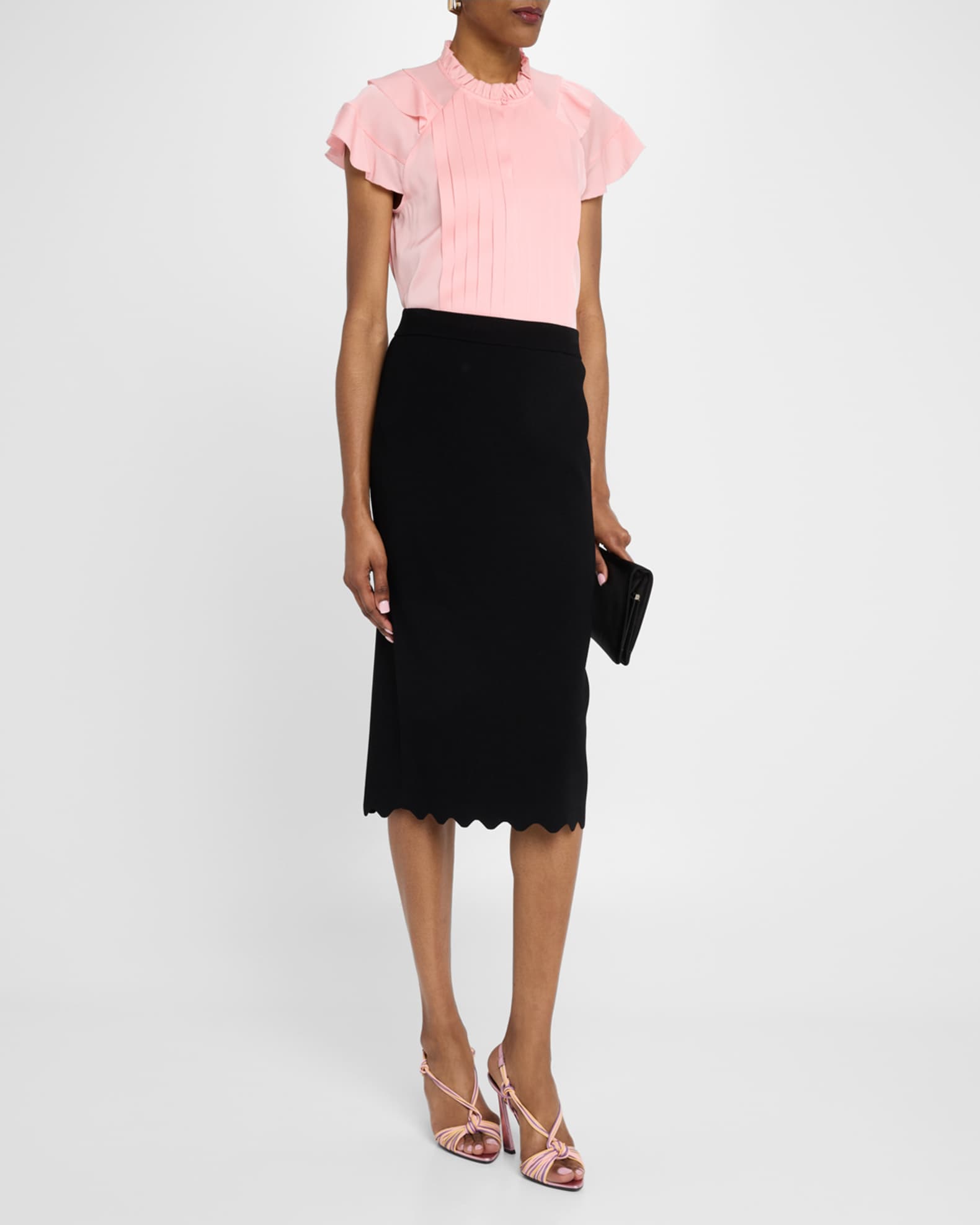 The Zion Pintuck Ruffle-Trim Blouse 1