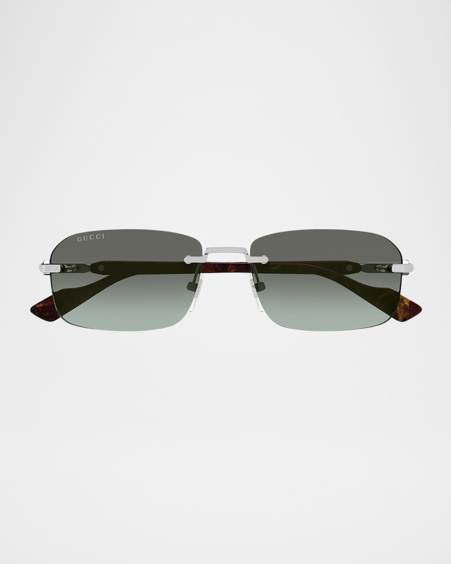 Men's GG1221SM Rimless Metal Rectangle Sunglasses 0