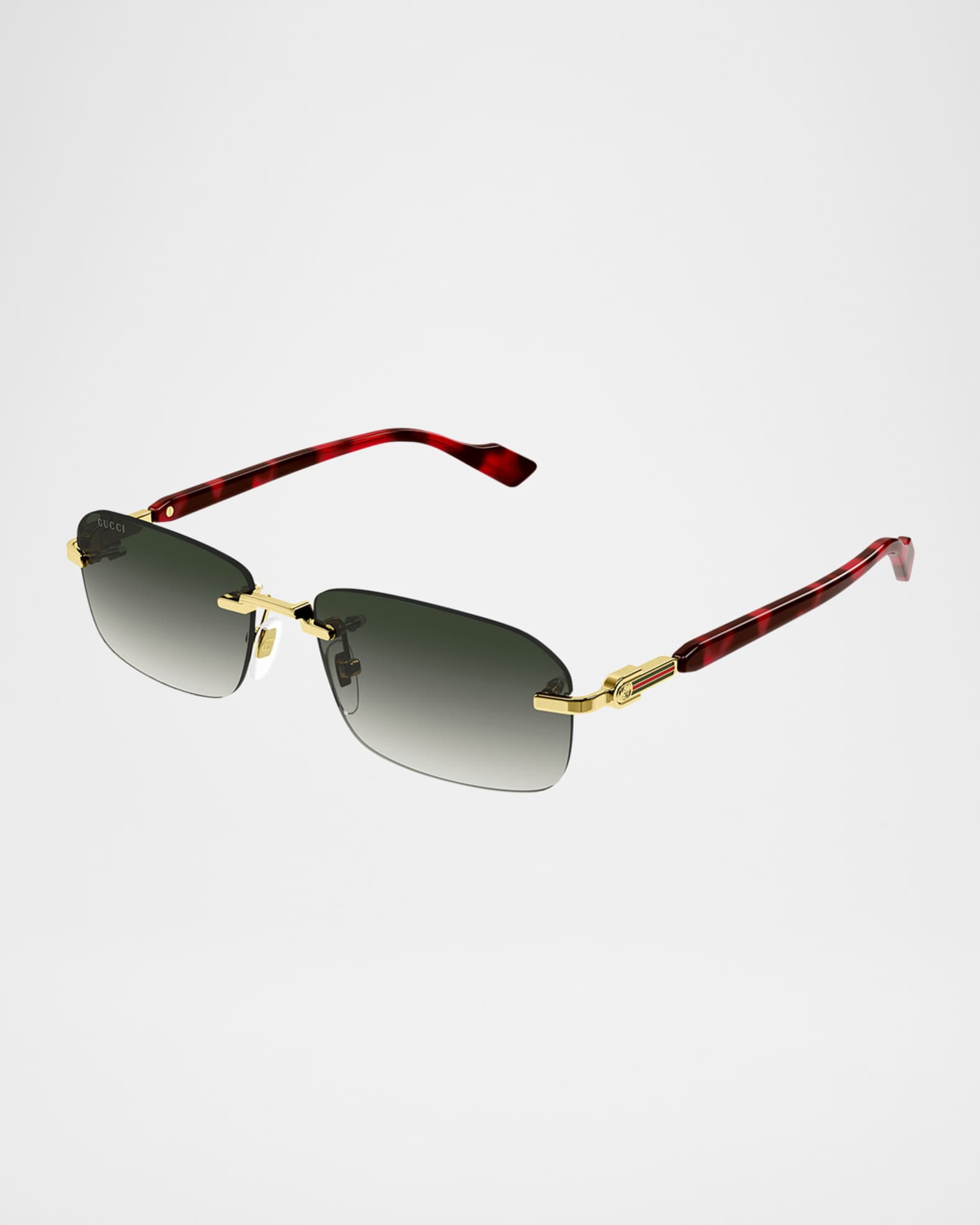 小物 GUCCI linestone rimless sunglasses GUCCI linestone rimless sunglasses gold
