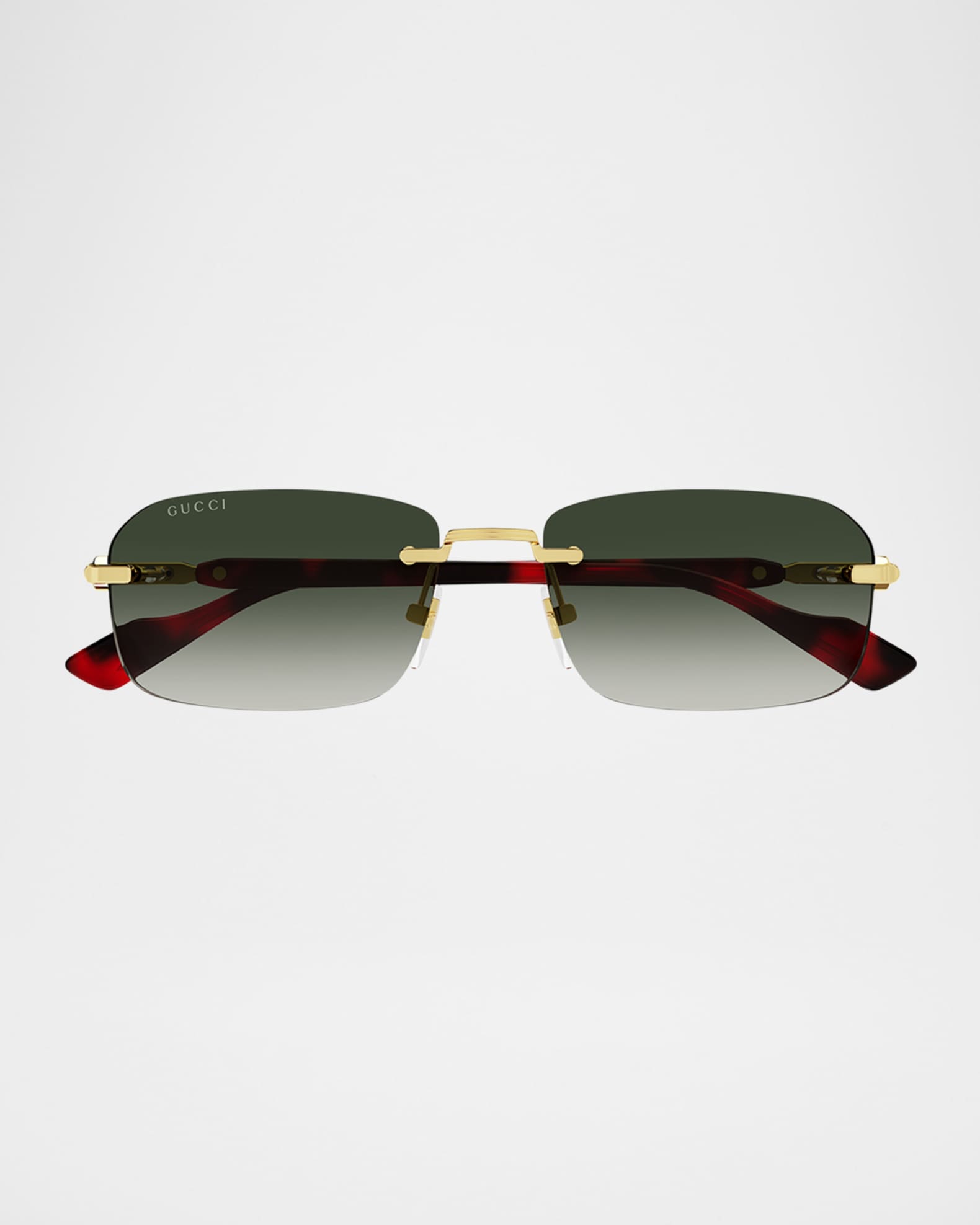 Gucci Men's GG1221SM Rimless Metal Rectangle Sunglasses | Neiman