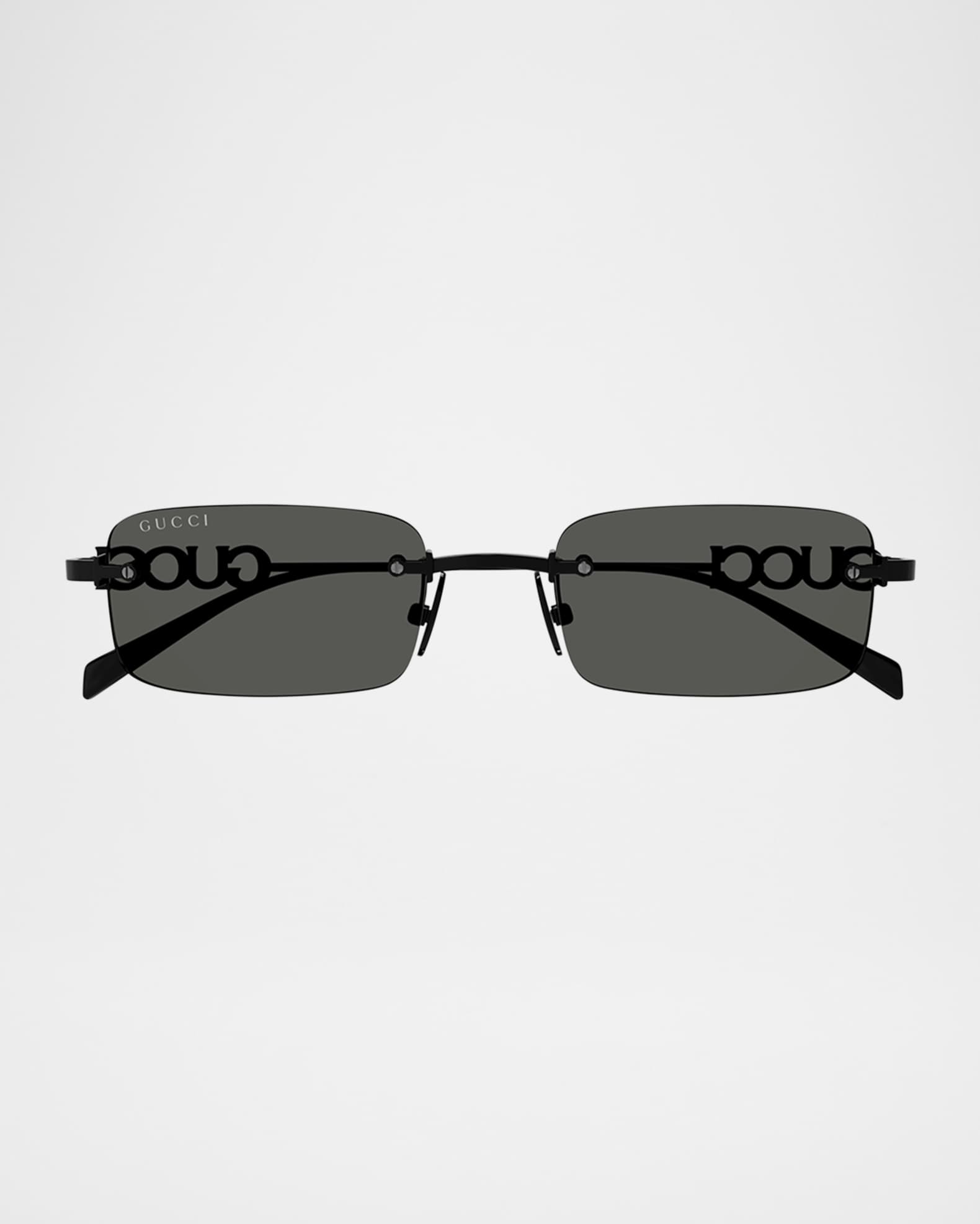 Men's GG1808SM Metal Rectangle Sunglasses 0