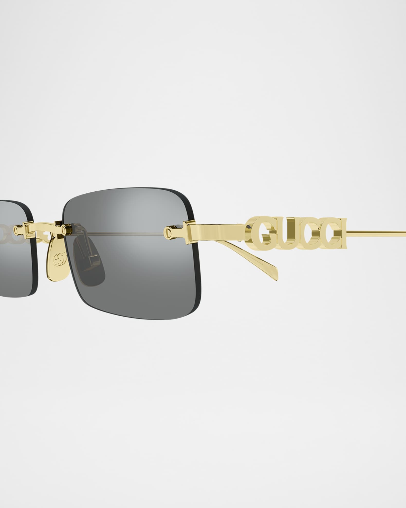 Gucci Men's GG1808SM Metal Rectangle Sunglasses | Neiman Marcus