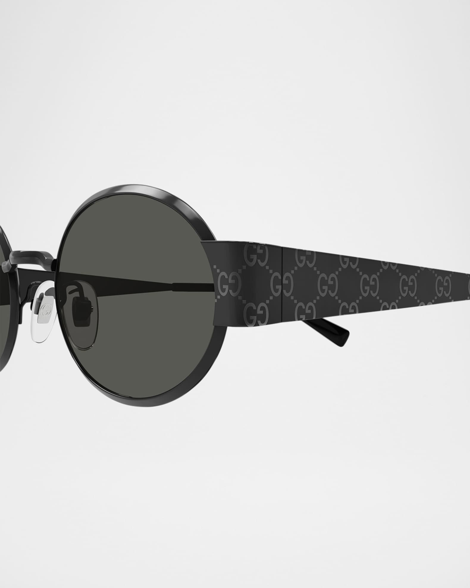 Gucci Men's GG1854SM Metal Oval Sunglasses | Neiman Marcus