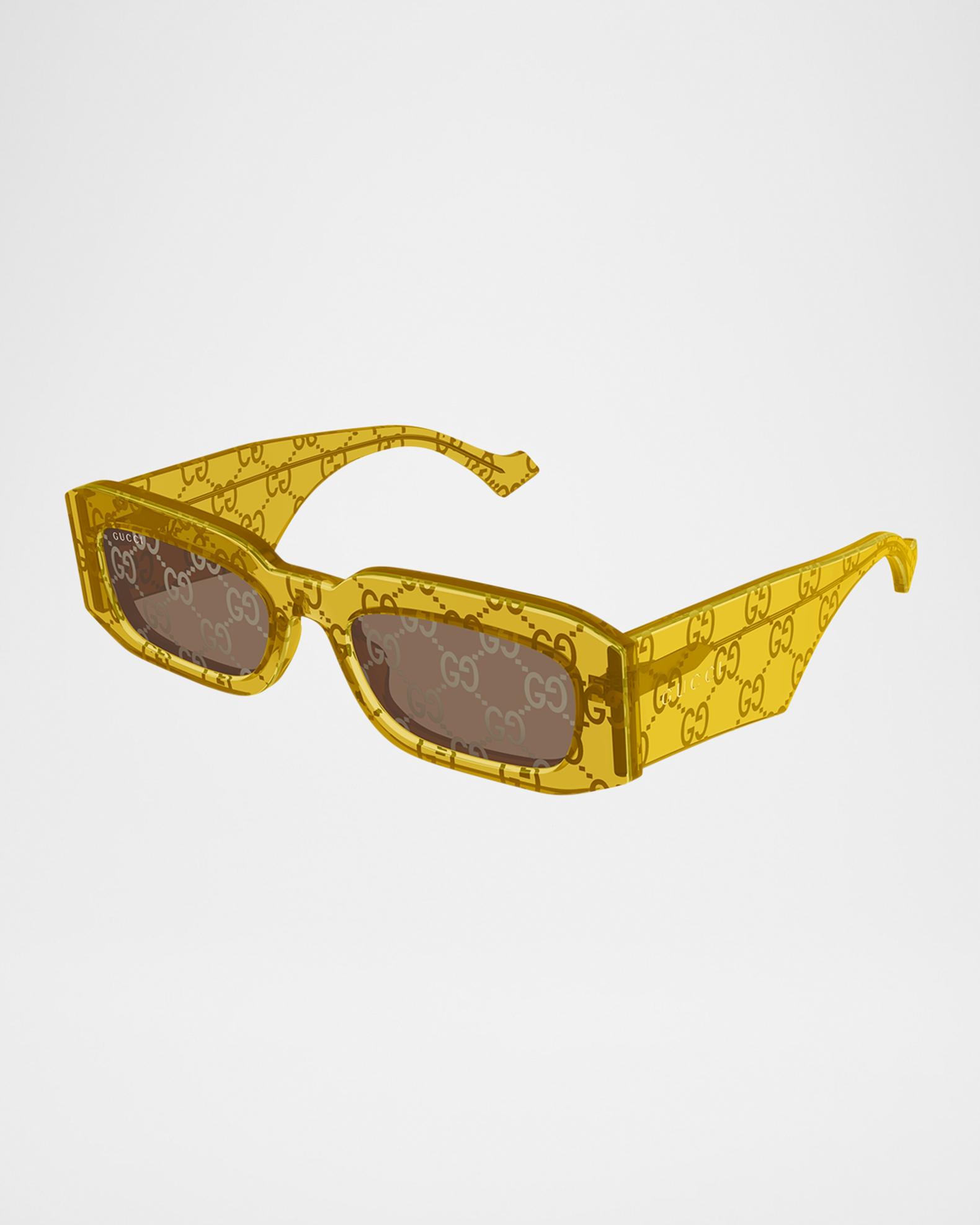 Gucci Neon Yellow Rectangular Sunglasses
0407 GUCCI Couture 1325 Yellow GG Logo 007 Narrow Fashion Square  main image 4