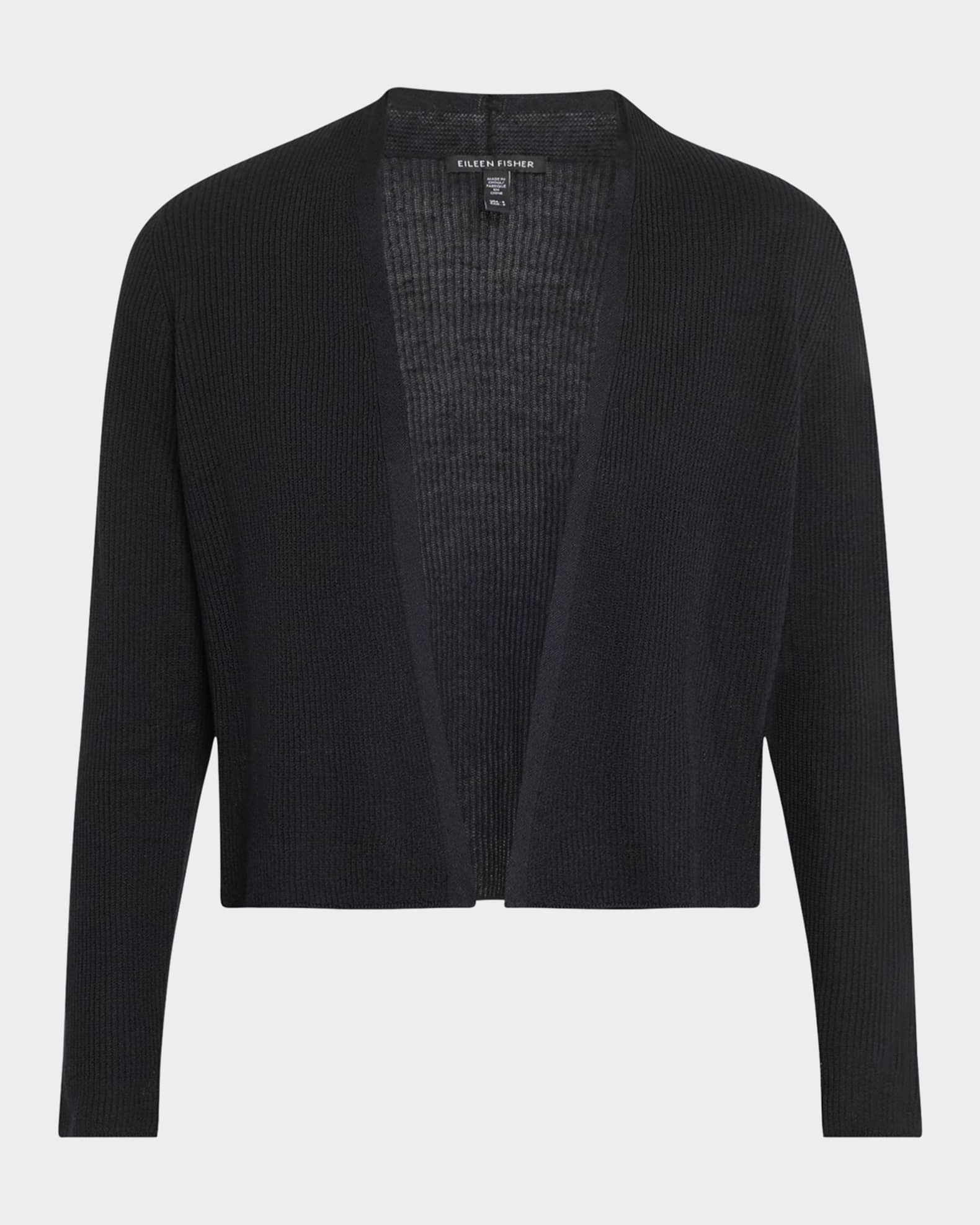 Ribbed Organic Linen-Cotton Cardigan 0