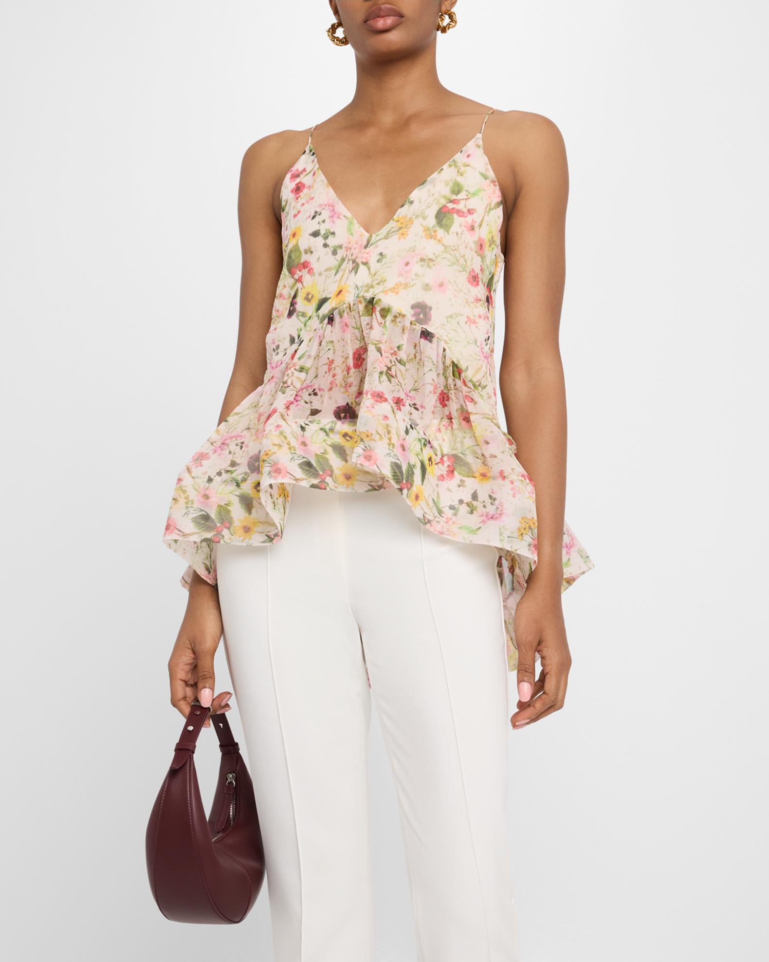 Top Femme Japna Rose Clair En Chiffon - Taille M Occasion Très Bon état