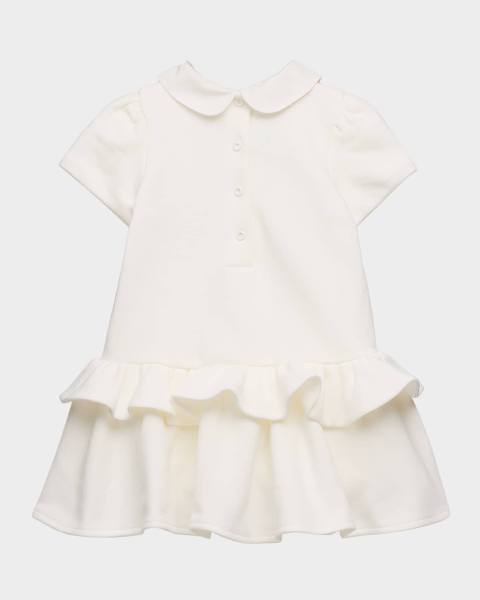 Girl's Ruffled Monogram Bow Dress, Size 6M-24M 1