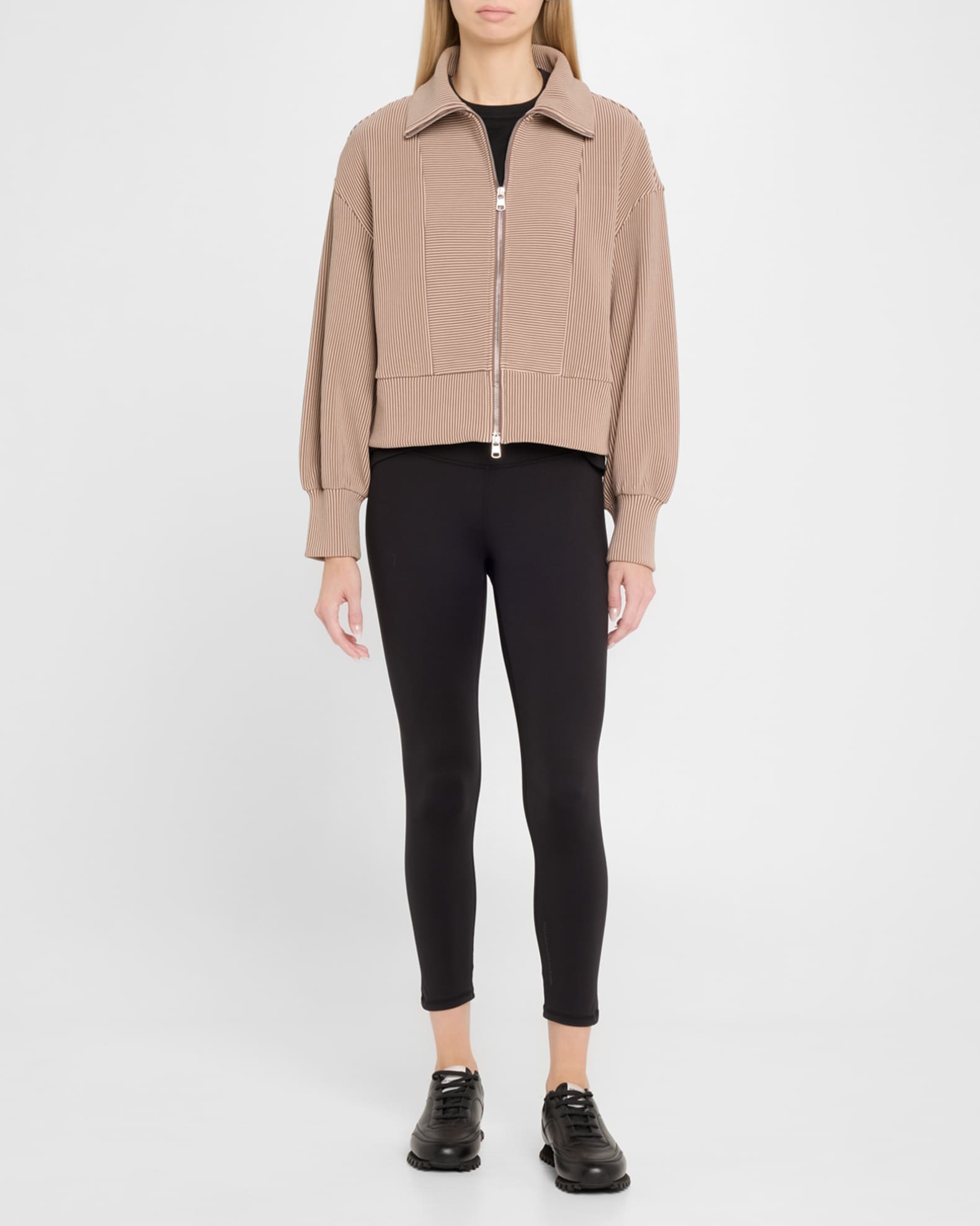 Gibbs Ribbed Zip-Front Sweatshirt 1