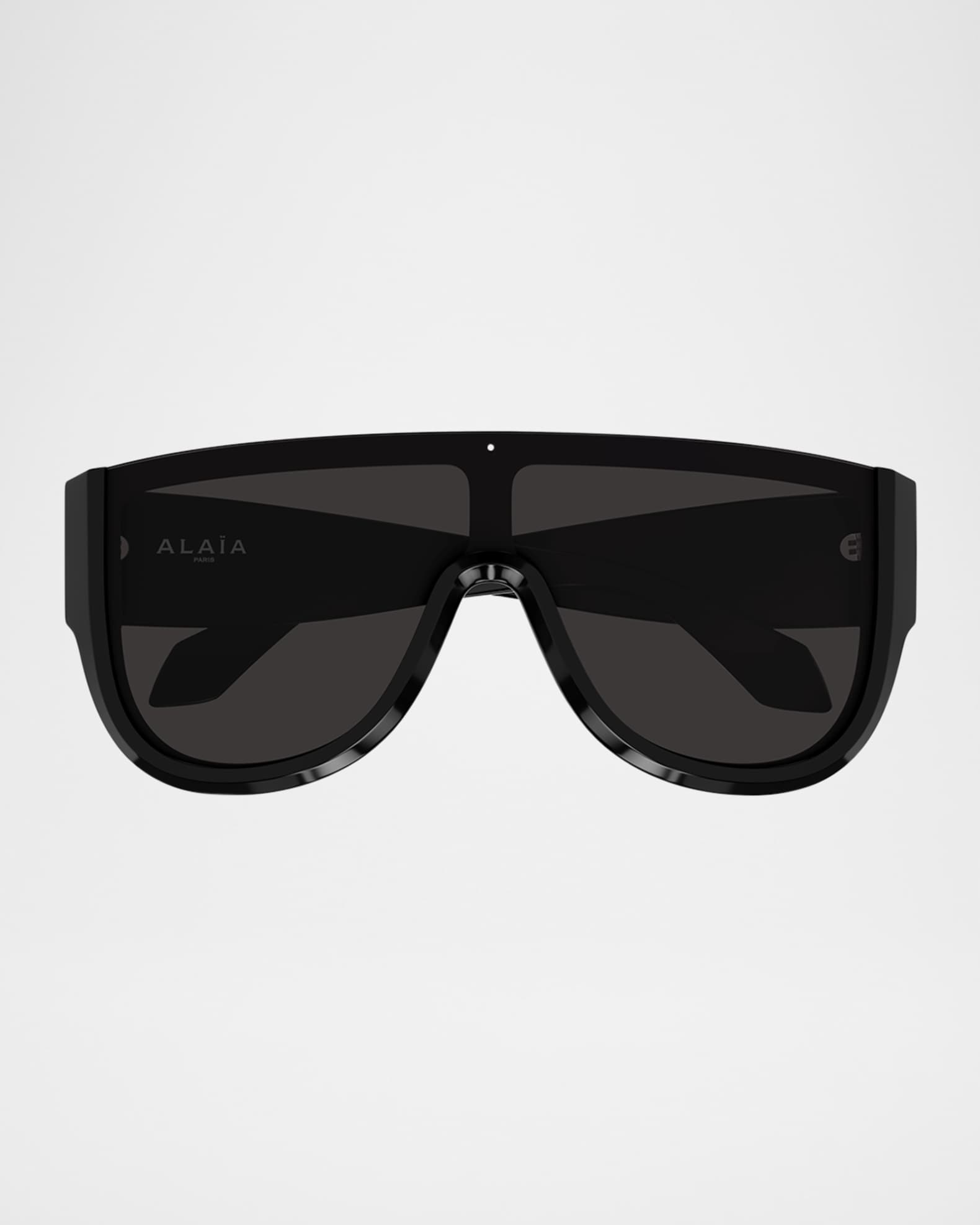 サングラス ALAIA FW25 Alaia Eyewear Sunglasses (AA0087S 002) ALAIA AA0087S Shield Acetate Sunglasses | Neiman Marcus