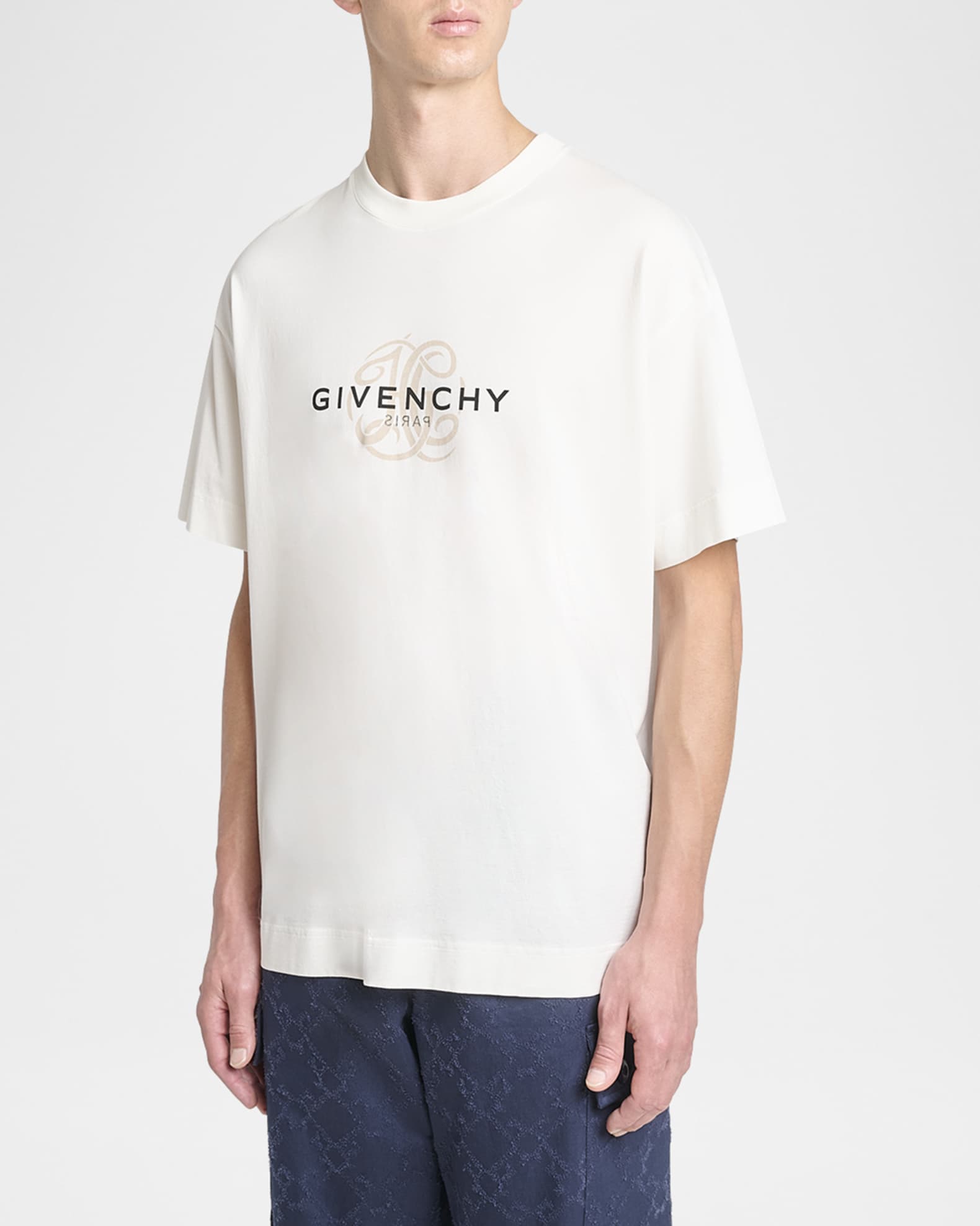Tシャツ・カットソー GIVENCHY Men T Shirts BM71MG3YQD105 Beige Buy Givenchy Regular Fit T-Shirt 'Off White' - BM71MG3YQJ