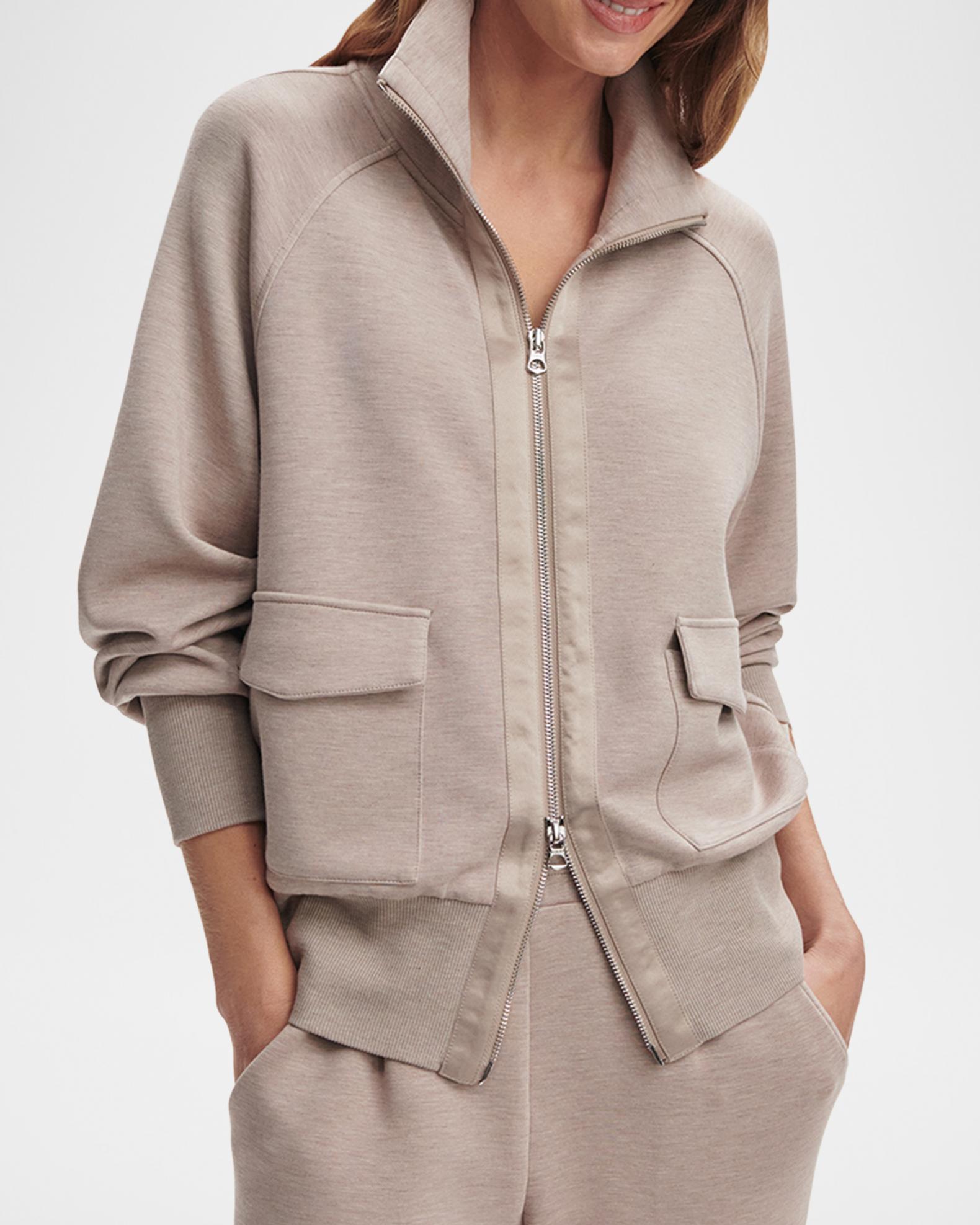 Varley Roxbury Zip-Front Sweatshirt | Neiman Marcus