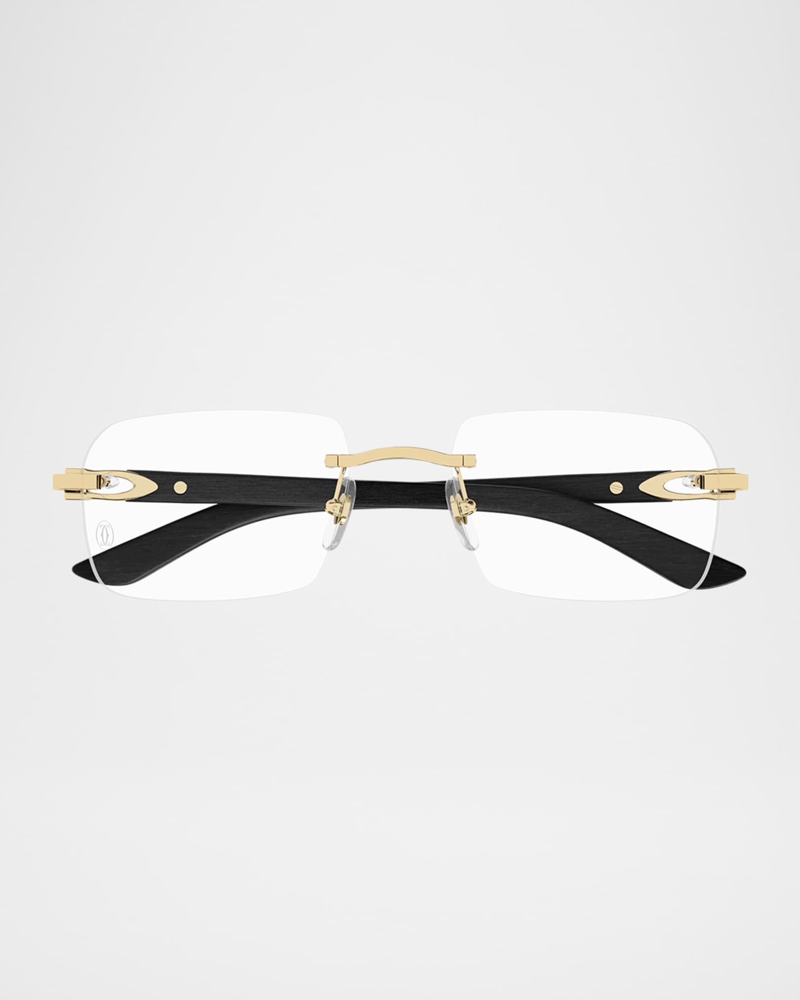 Cartier Men's CT0453OM Metal Rectangle Optical Frames | Neiman Marcus