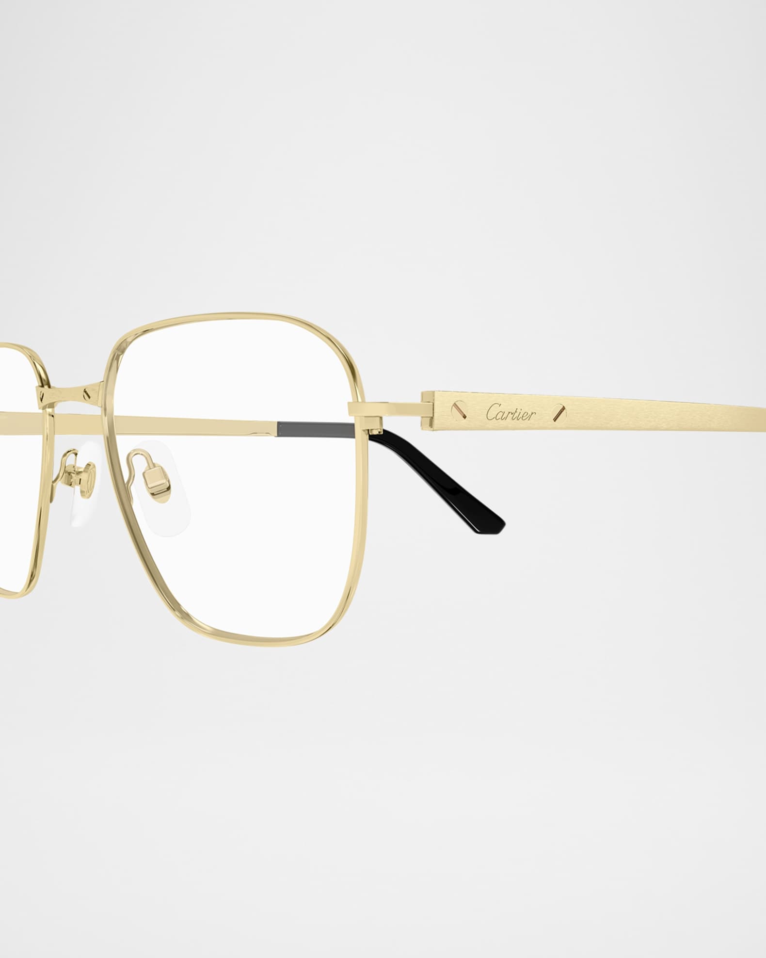 Cartier Men's Titanium Rectangle Optical Frames | Neiman Marcus