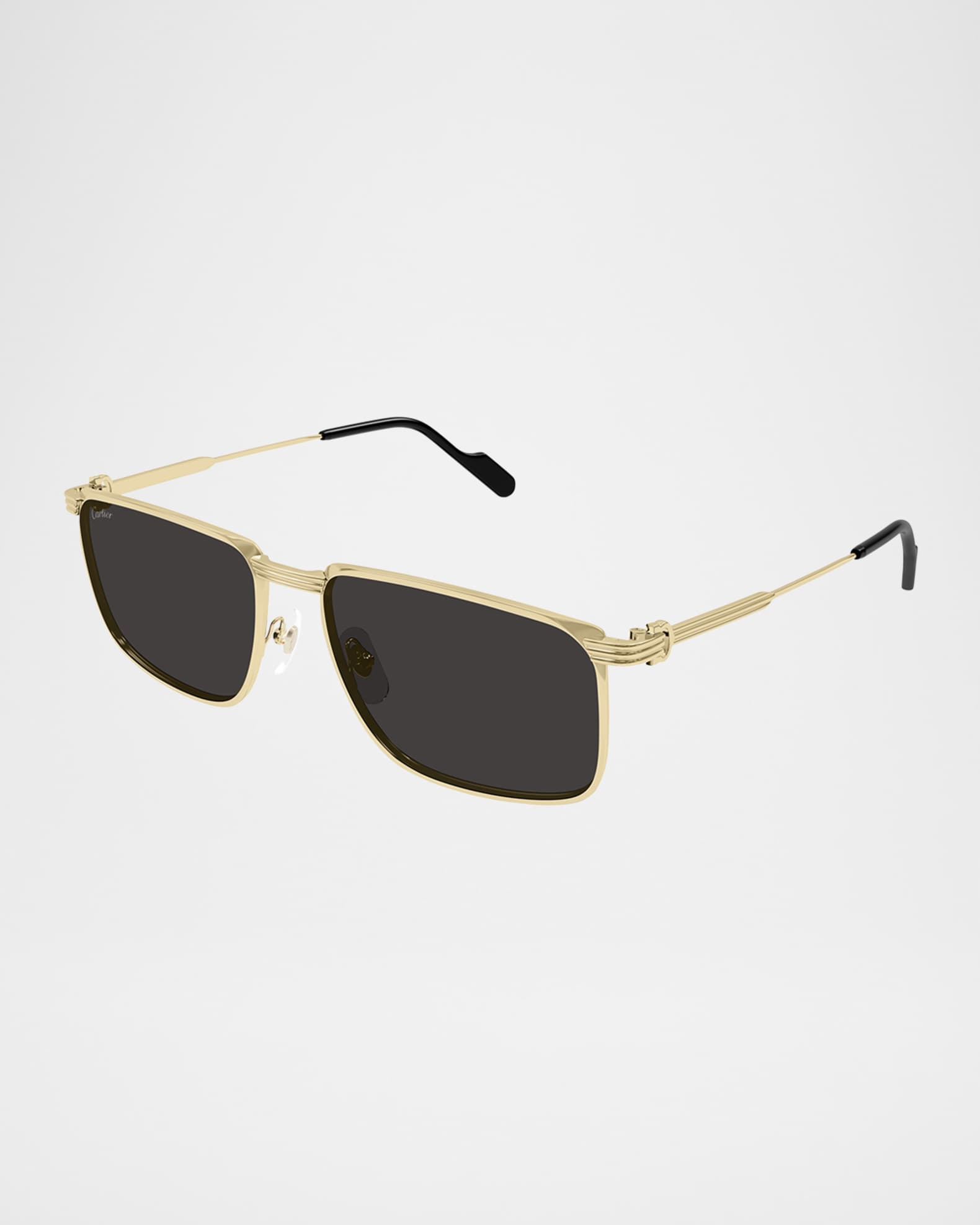 Cartier Men's CT0534SM Metal Rectangle Sunglasses | Neiman Marcus