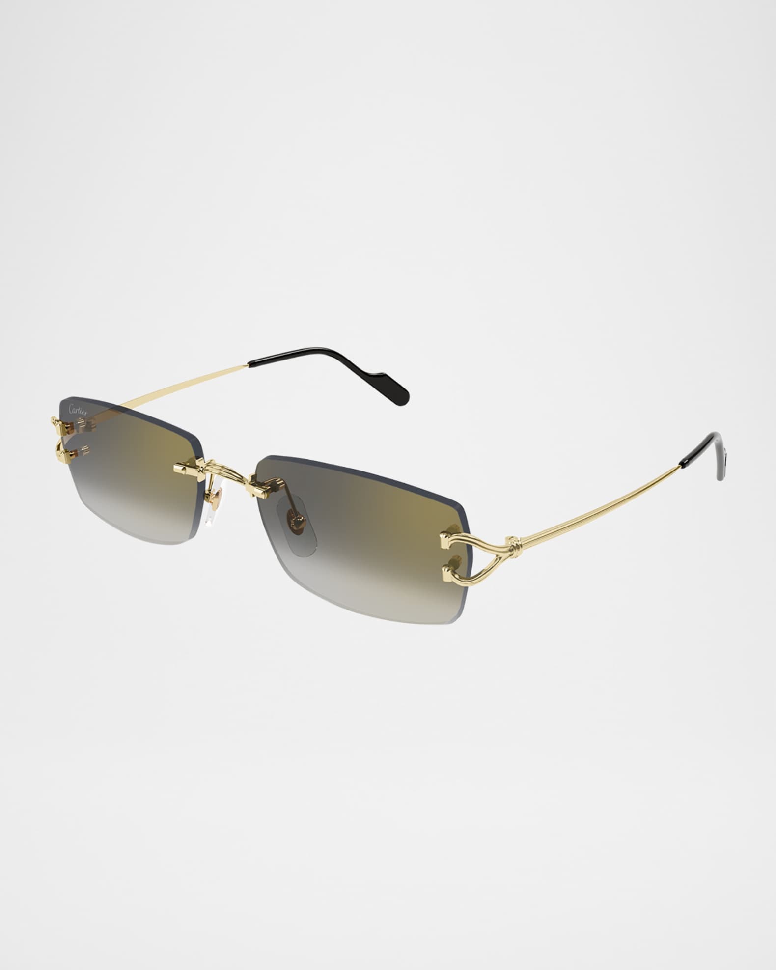 Cartier Men's CT0550SM Metal Rectangle Sunglasses | Neiman Marcus