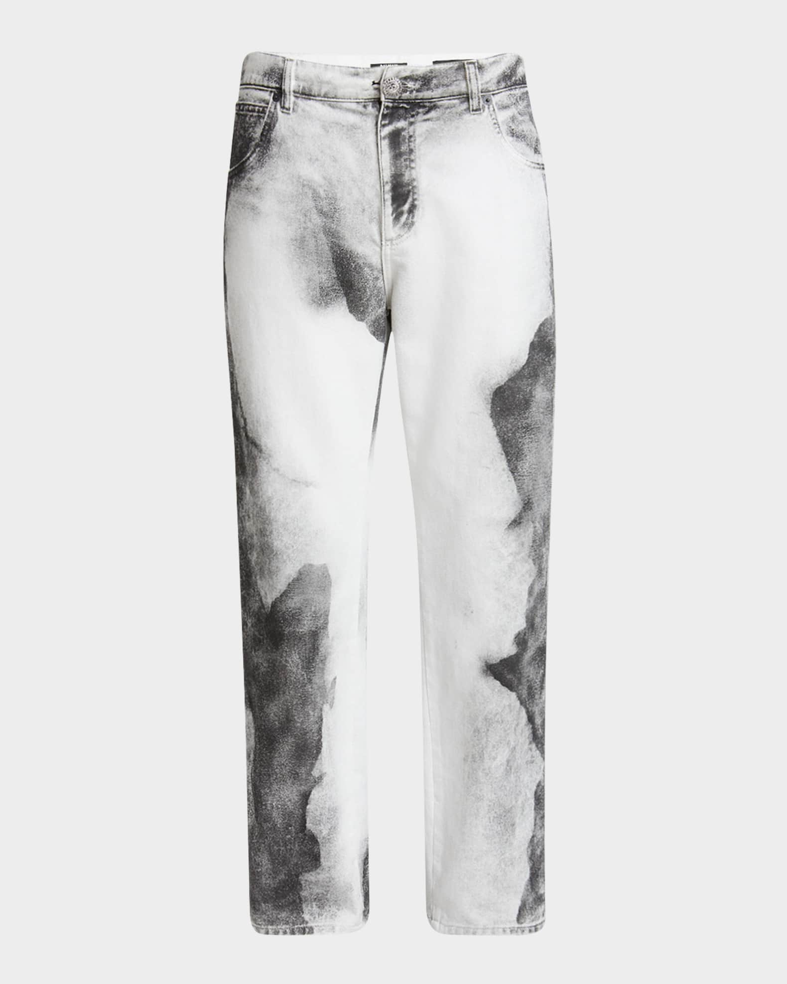 Men's Moon-Print Regular-Fit Jeans 0