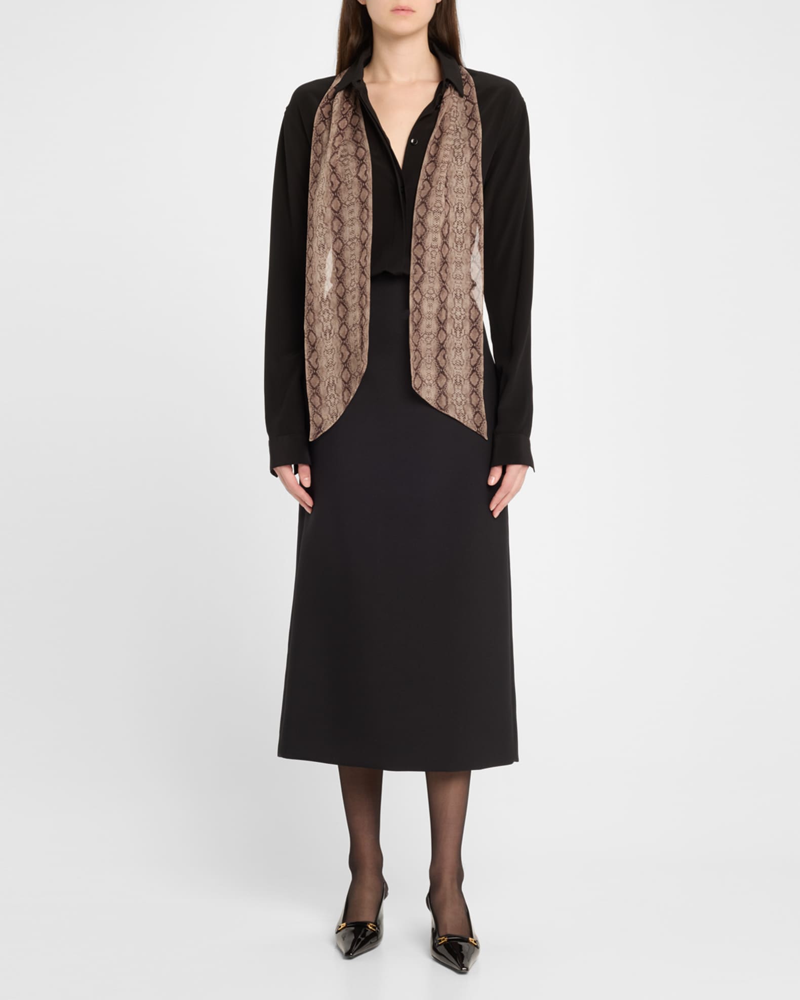 Snake-Print Silk Scarf 1