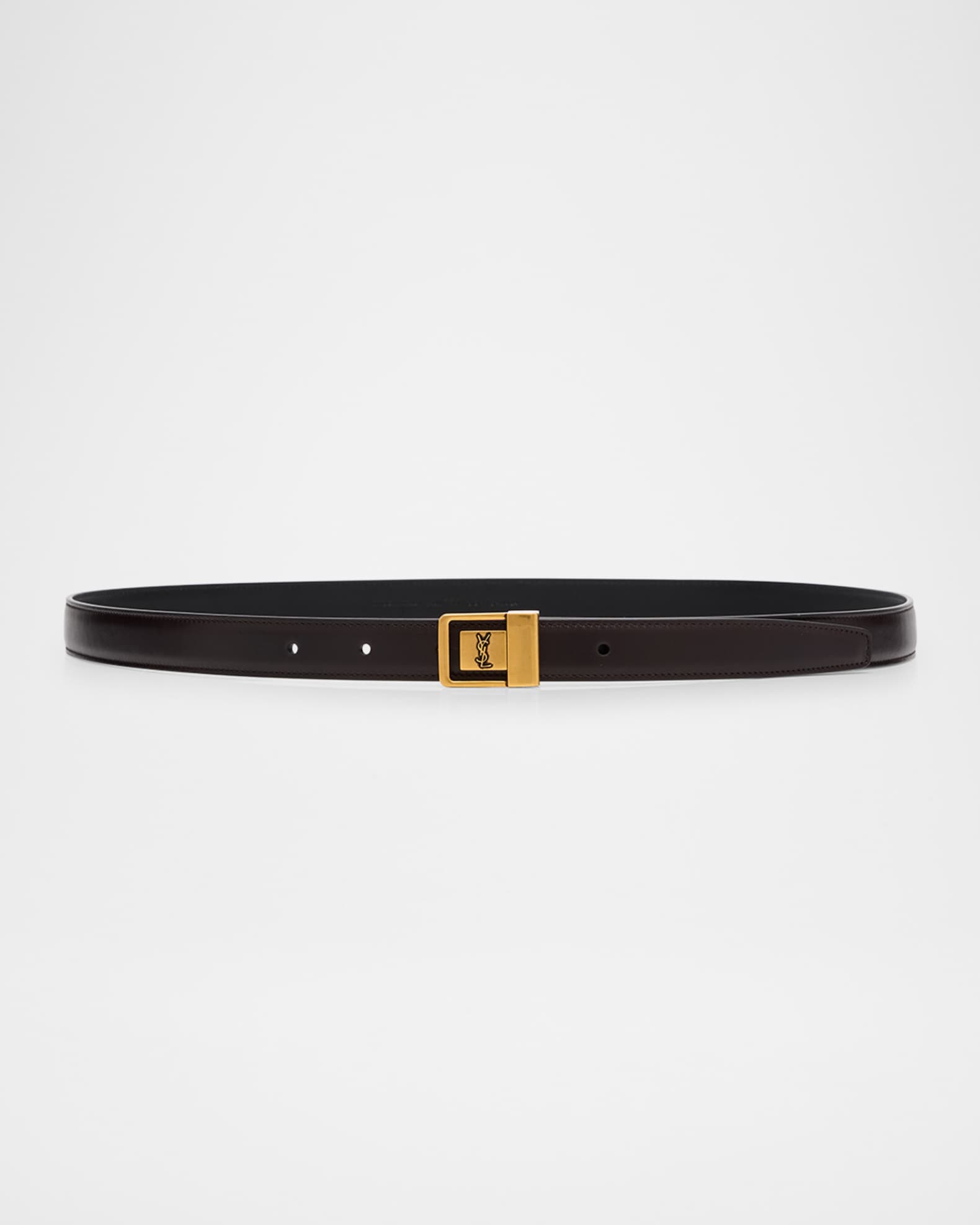 Ceinture YSL Leather Skinny Belt  0