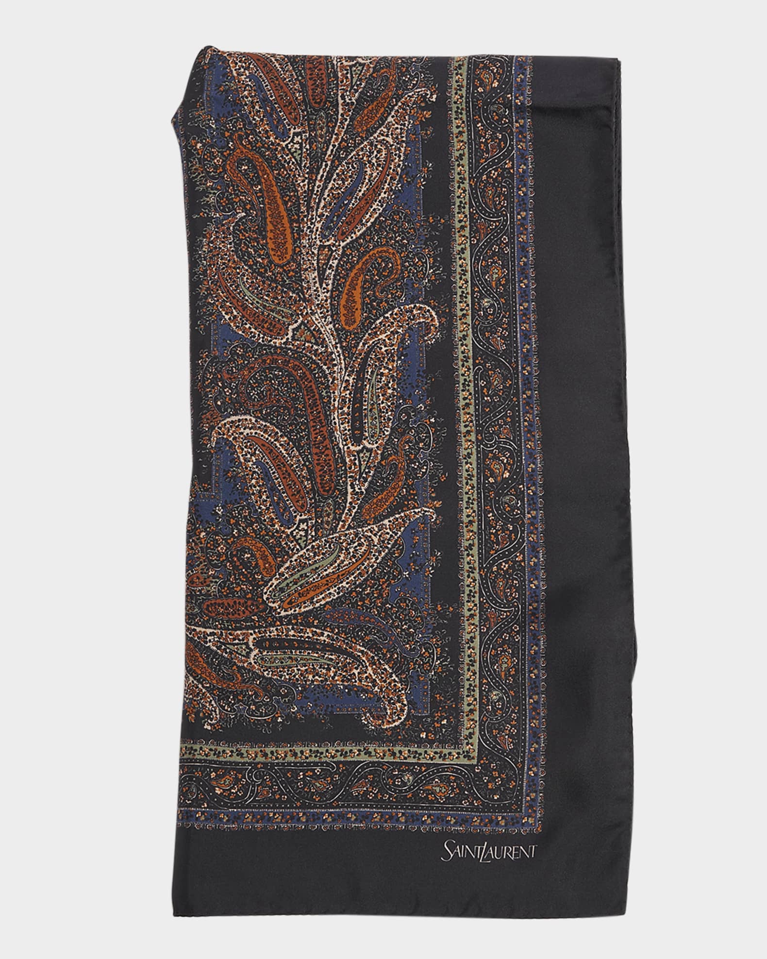 Paisley-Print Silk-Blend Scarf 0