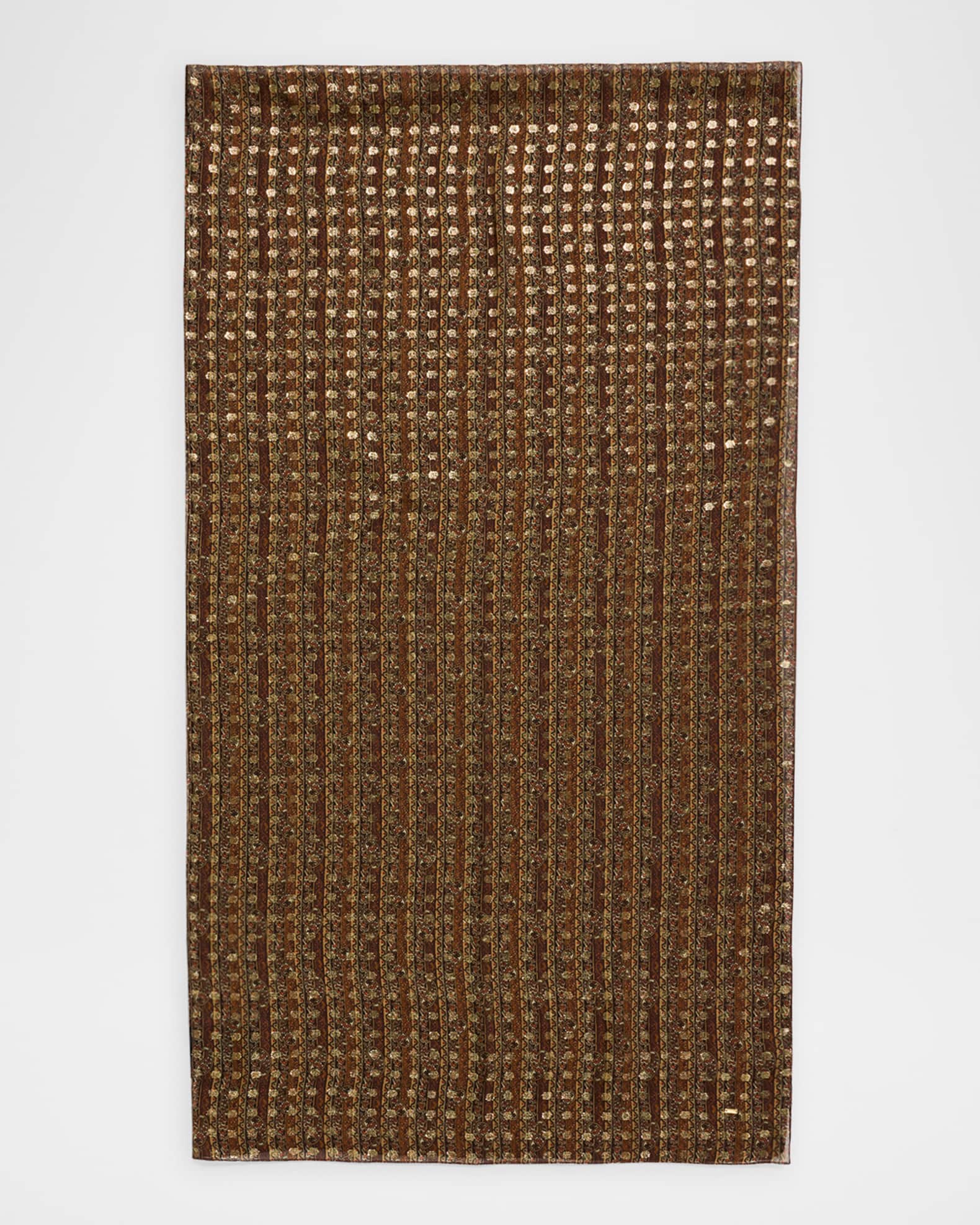 Embellished Paisley-Print Scarf 0