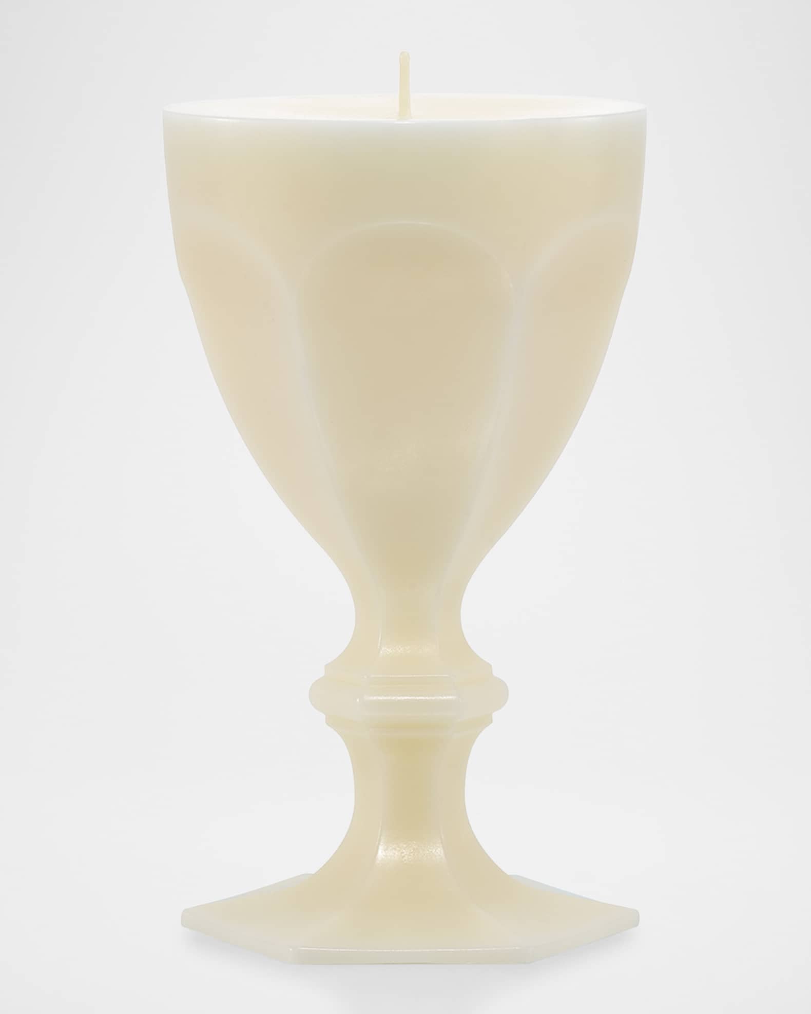 Harcourt Goblet Candle, Ivory 0