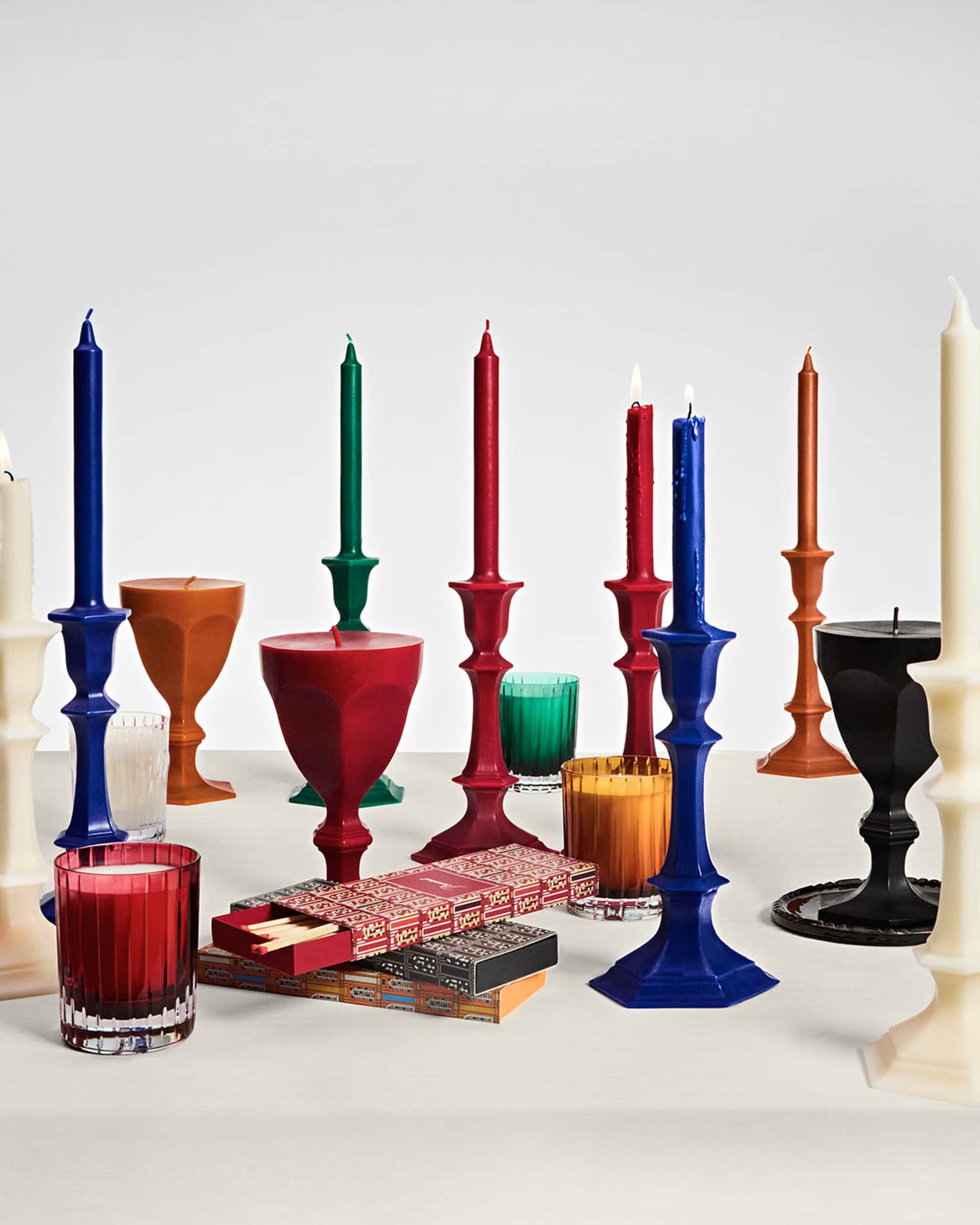 Baccarat Harcourt Goblet Candle, Orange | Neiman Marcus