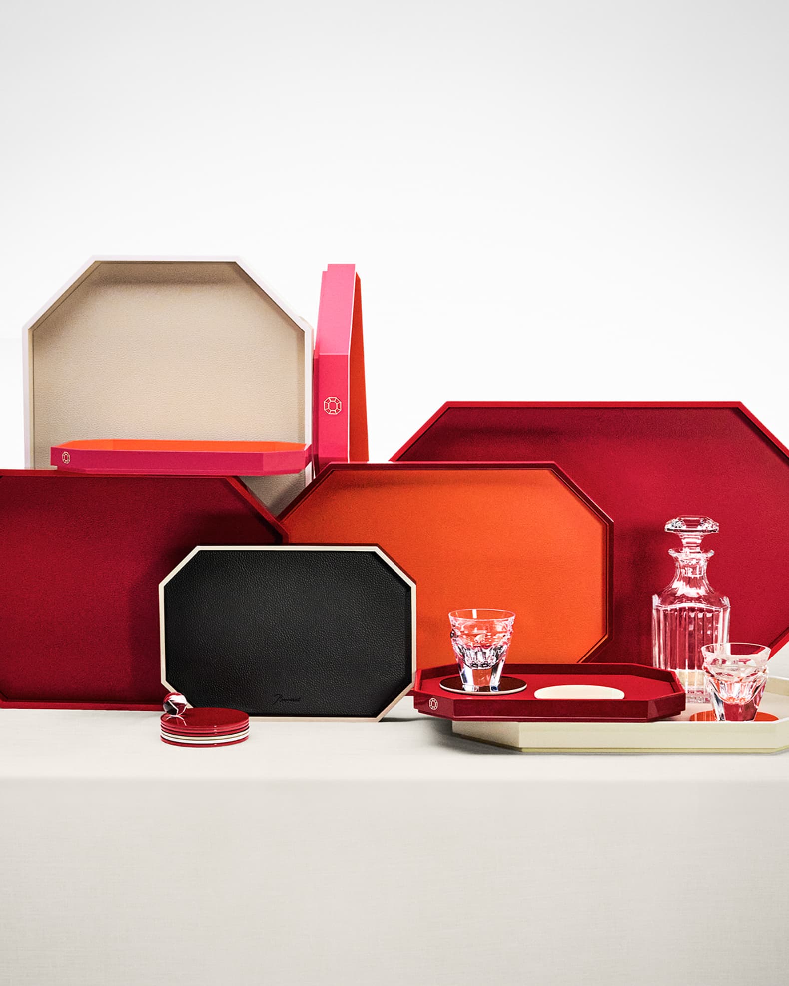Octagon Large Lacquered Tray, 24" 1