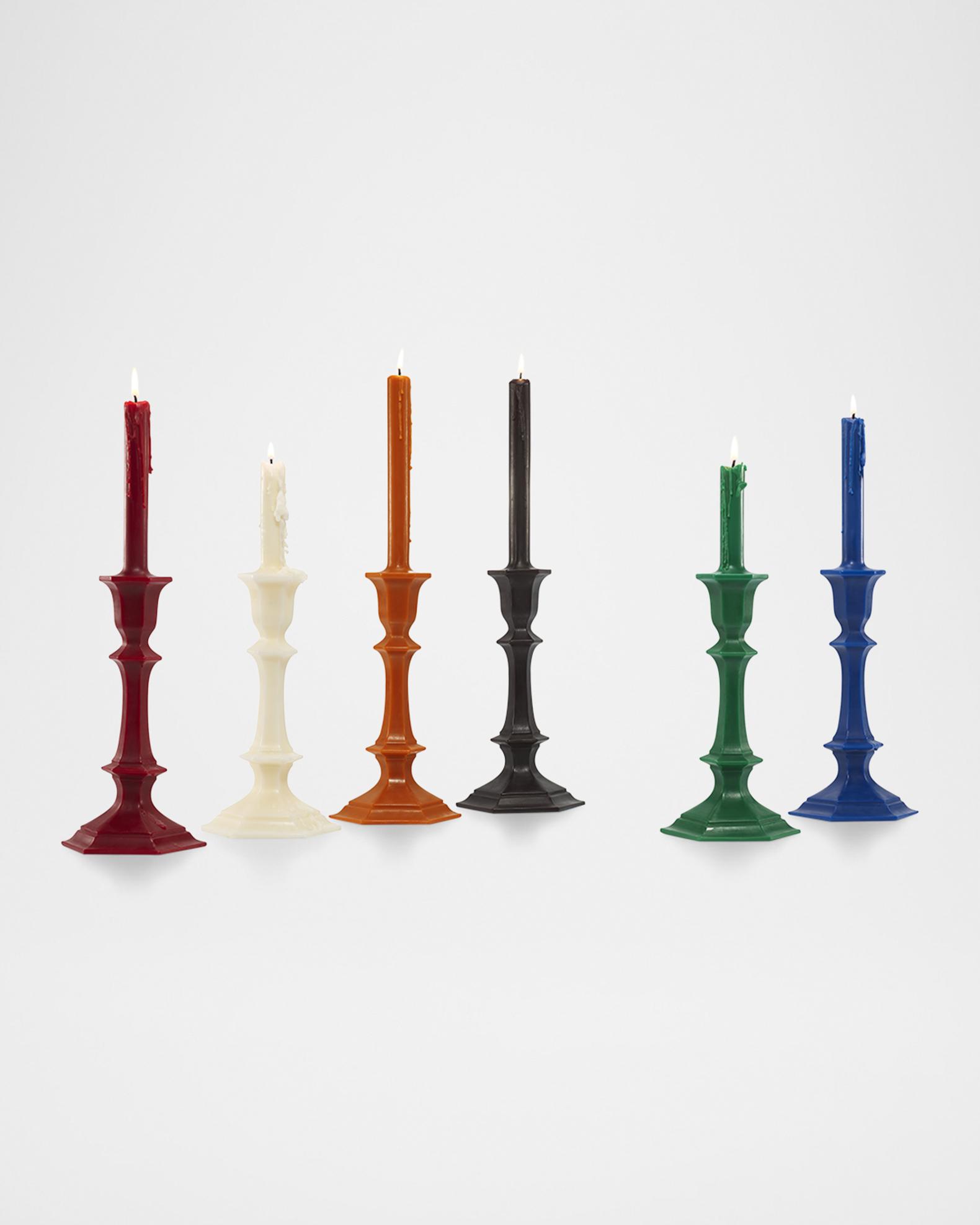 Baccarat Harcourt Candlestick Candle, Blue | Neiman Marcus