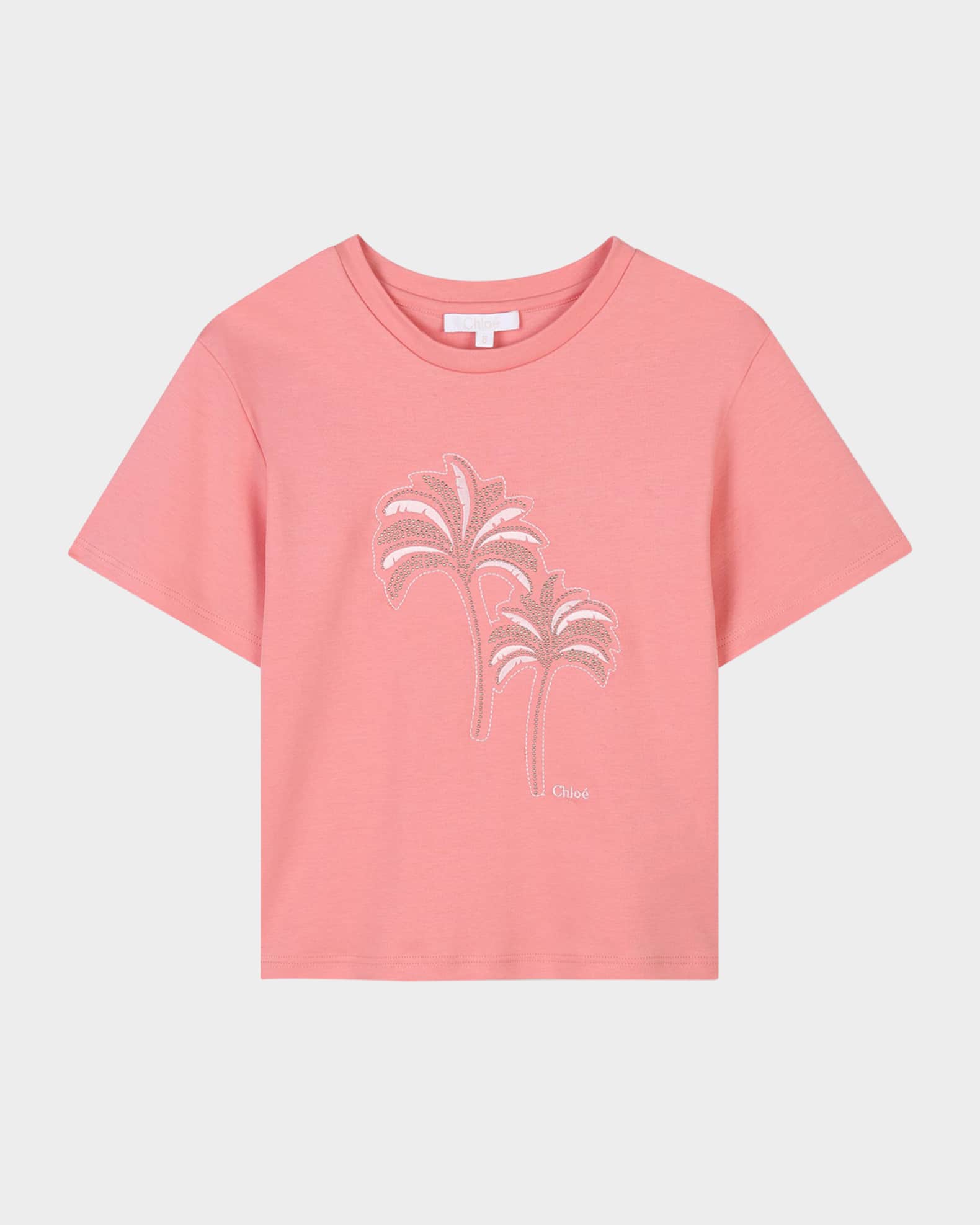 Girl's Palm Tree Embellished Tee 0