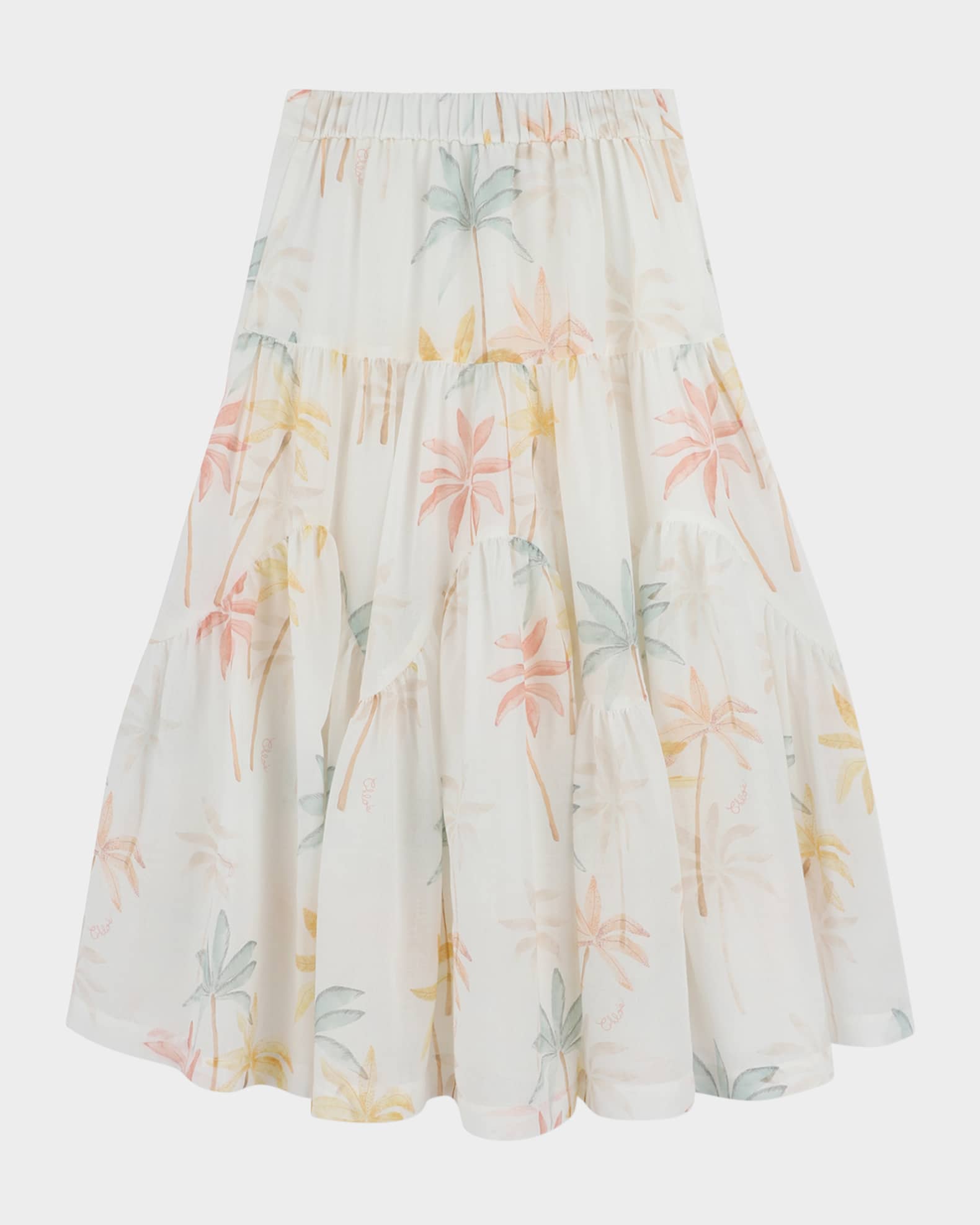 Girl's Long Multicolor-Print Skirt 1
