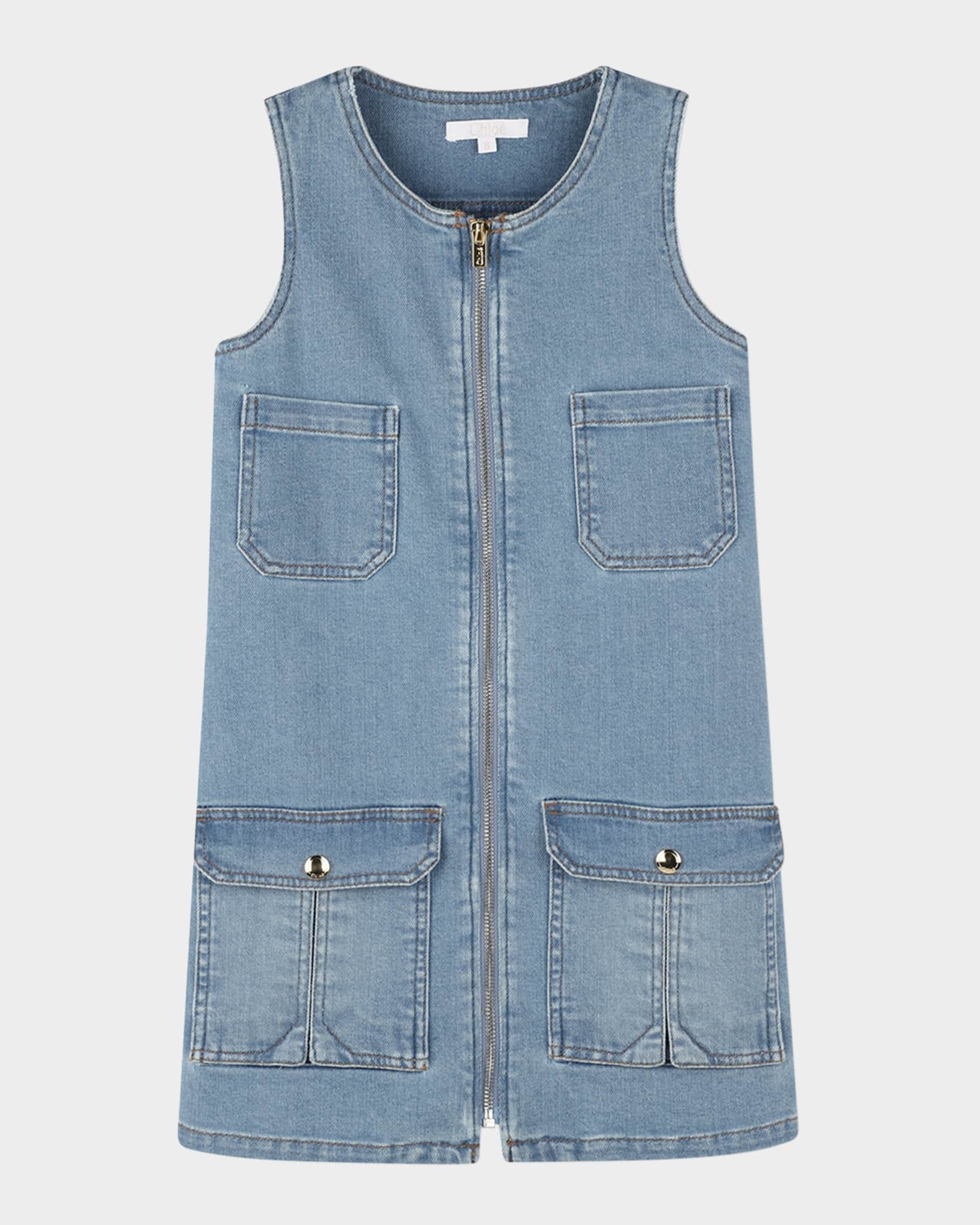 Girl's Denim Mini Dress 0