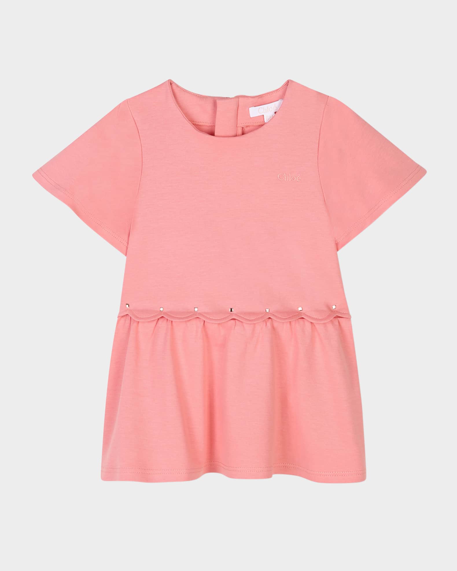 Girl's Embellished Short-Sleeve Dress, Size 12M-3 0