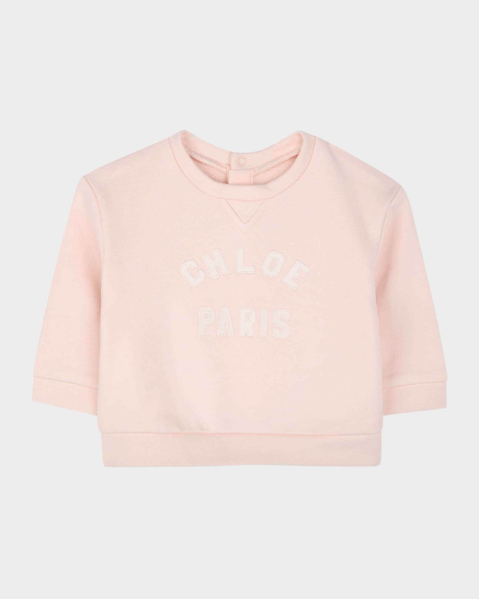 Girl's Logo Embroidered Cotton Sweatshirt, Size 12M-3 0