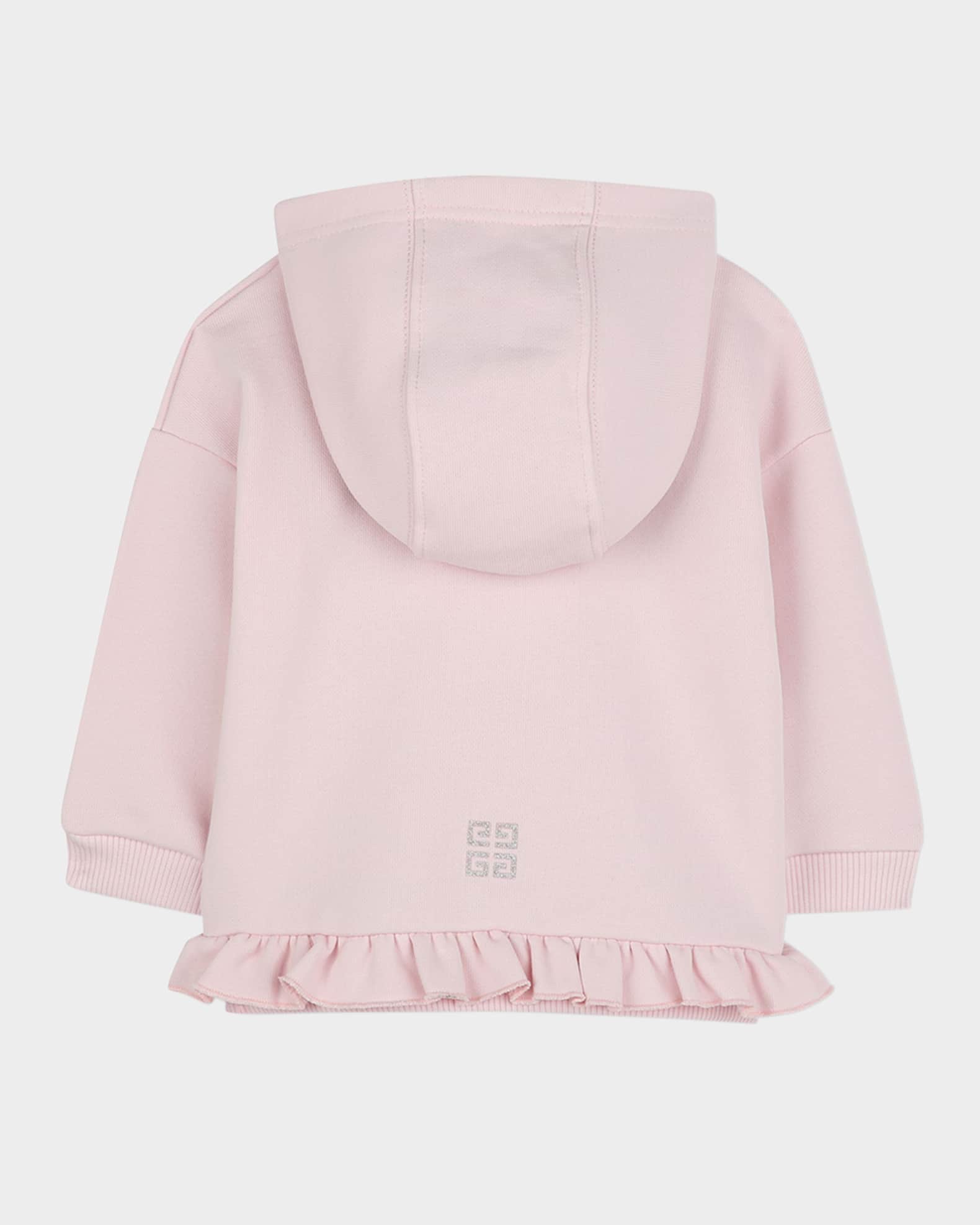 Girl's Glitter Logo-Print Hoodie, Size 12M-3 1