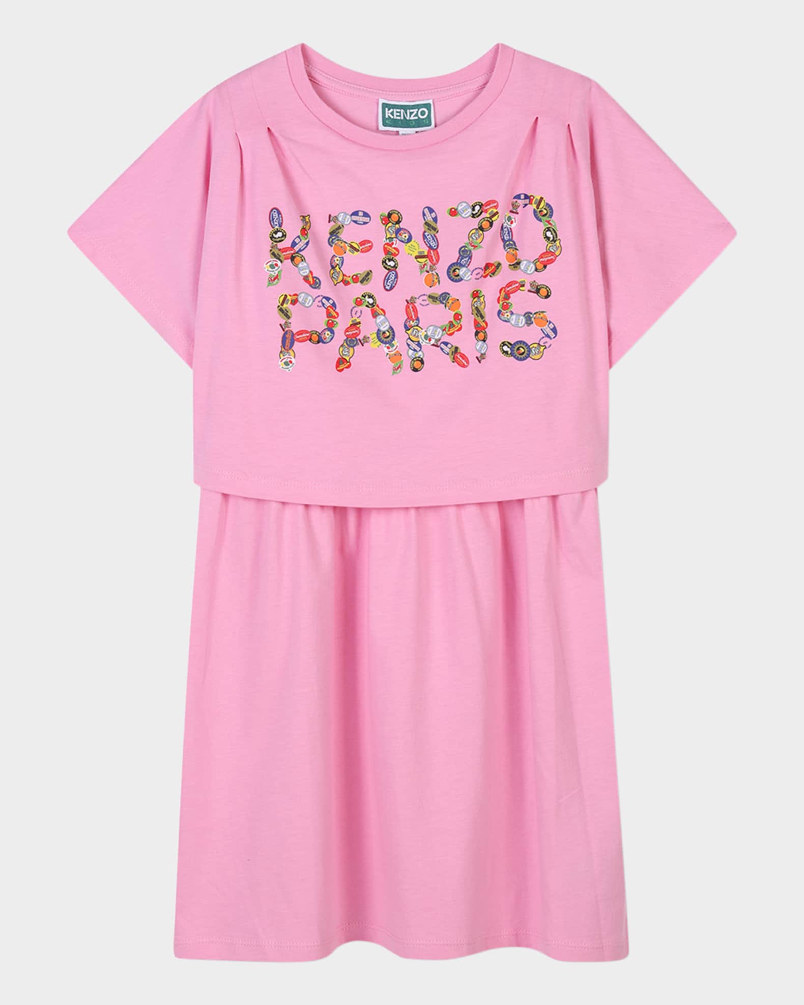 Girl's Dress W/ VIbrant Logo-Print 0