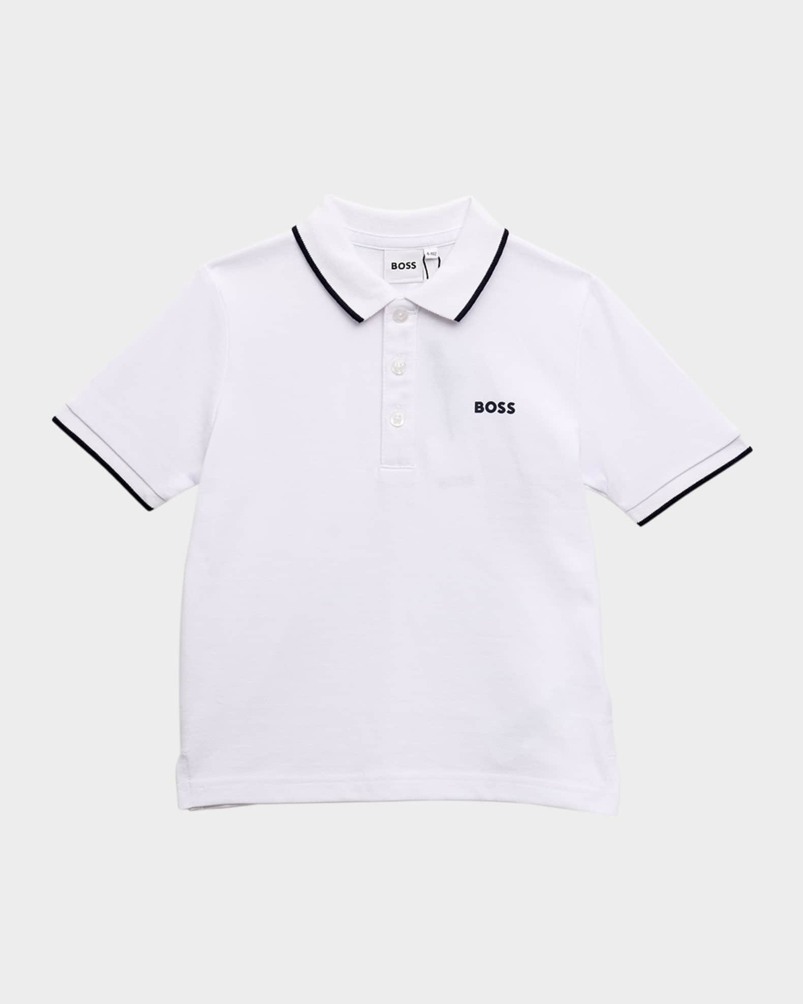 Boy's Logo-Print Polo Shirt, Size 4-5 0