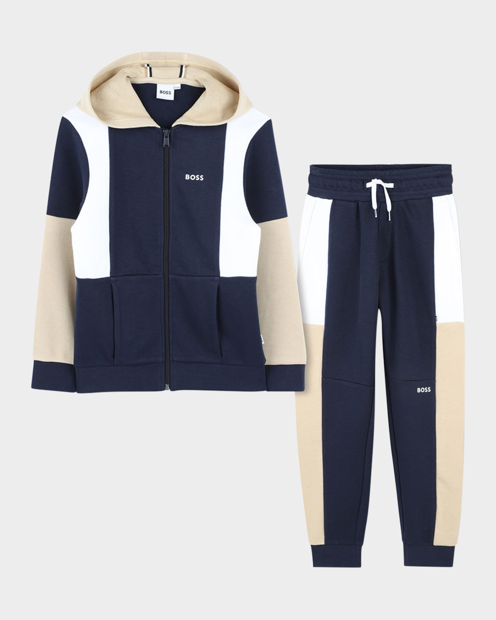 Boy's Colorblocked Hoodie and Tracksuit Pants 0